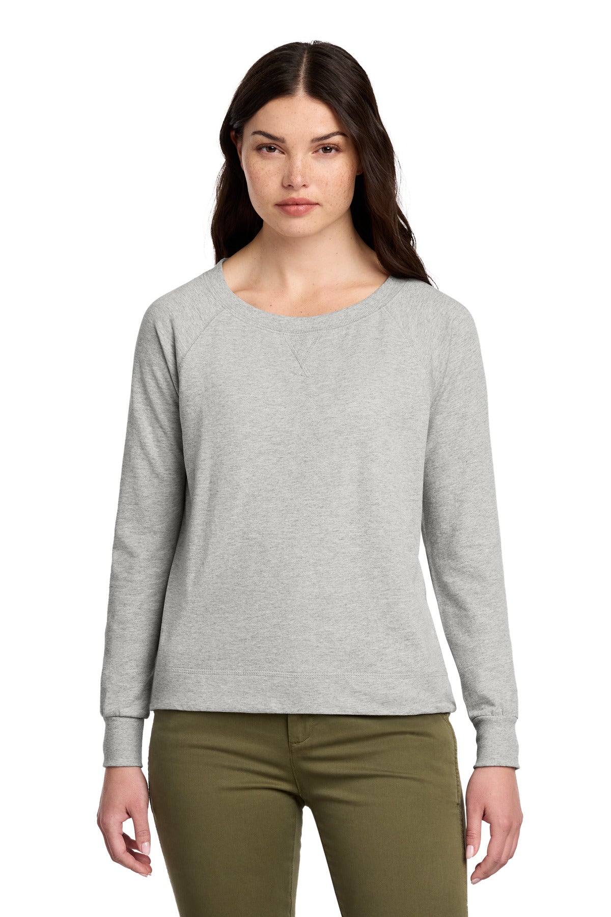 District ® Women's Featherweight French Terry ™ Long Sleeve Crewneck DT672 - District DT672