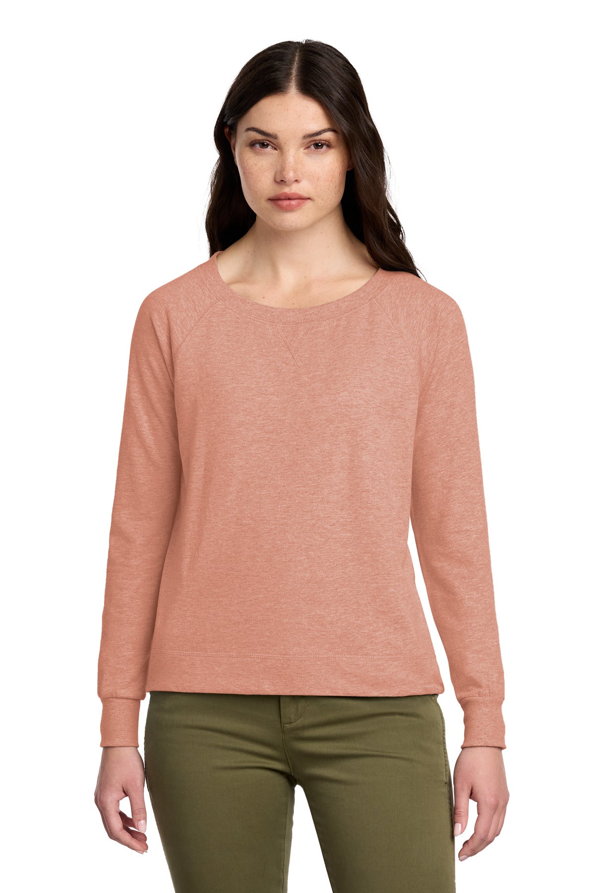 District ® Women's Featherweight French Terry ™ Long Sleeve Crewneck DT672 - District DT672