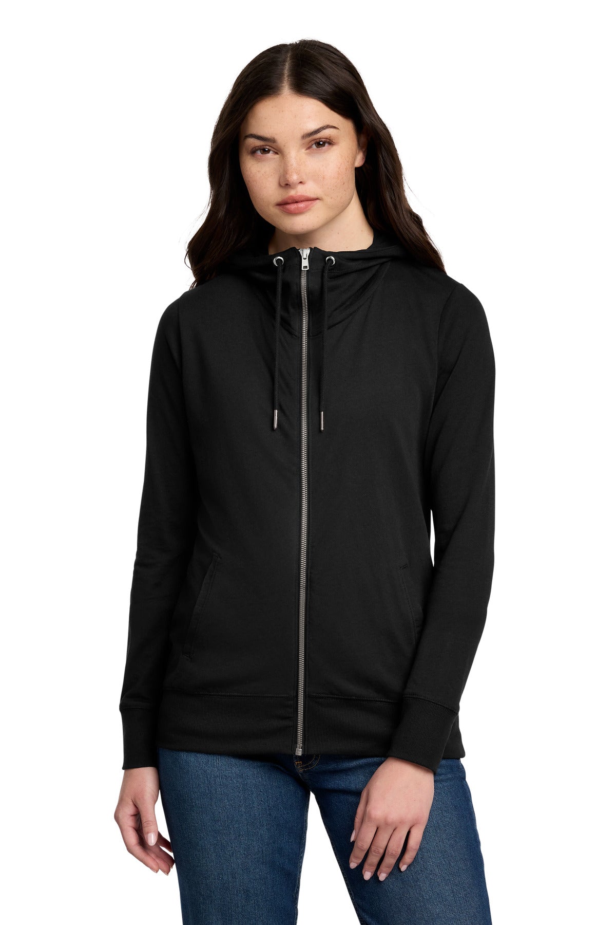 District ® Women's Featherweight French Terry ™ Full-Zip Hoodie DT673 - District DT673