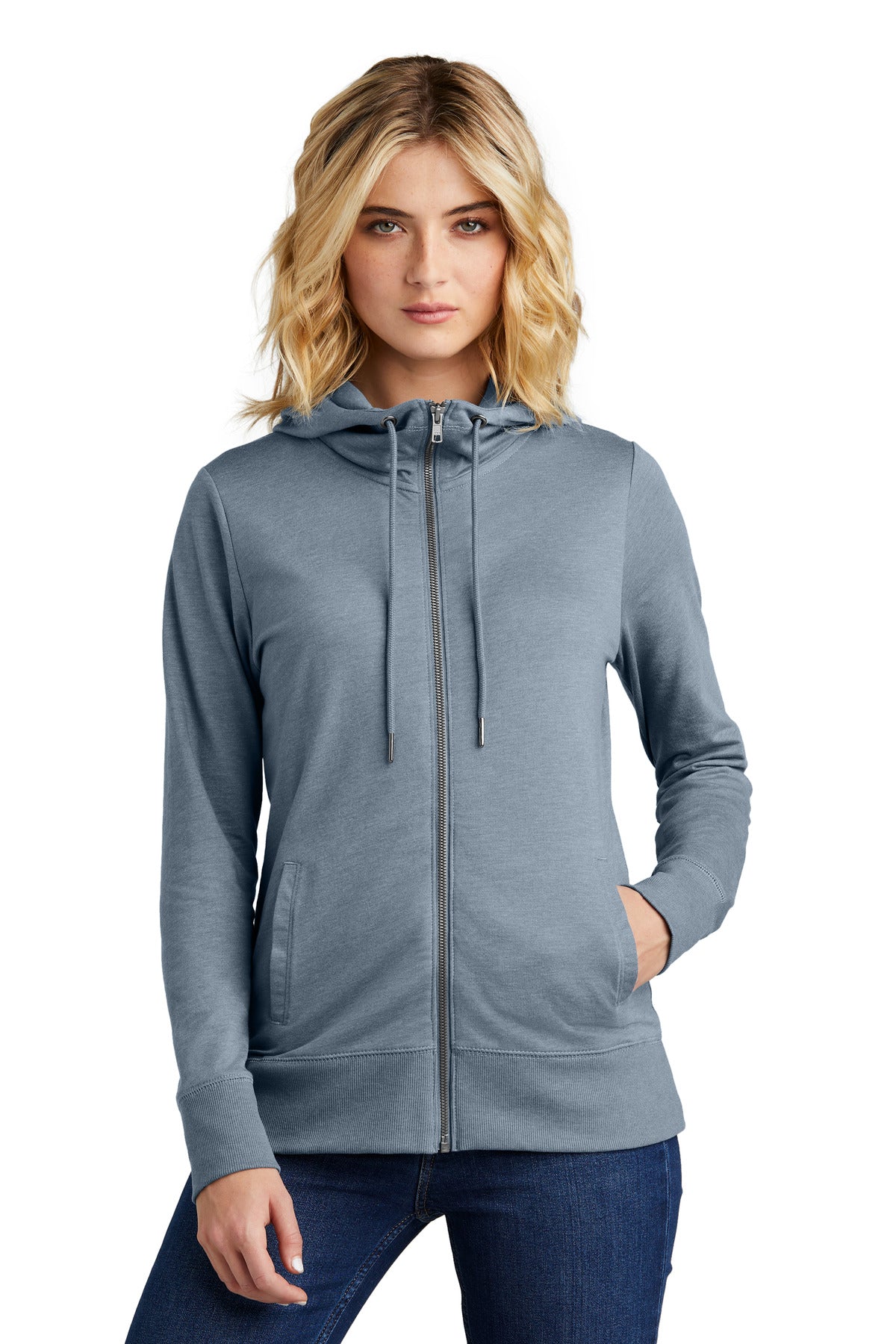 District ® Women's Featherweight French Terry ™ Full-Zip Hoodie DT673 - District DT673