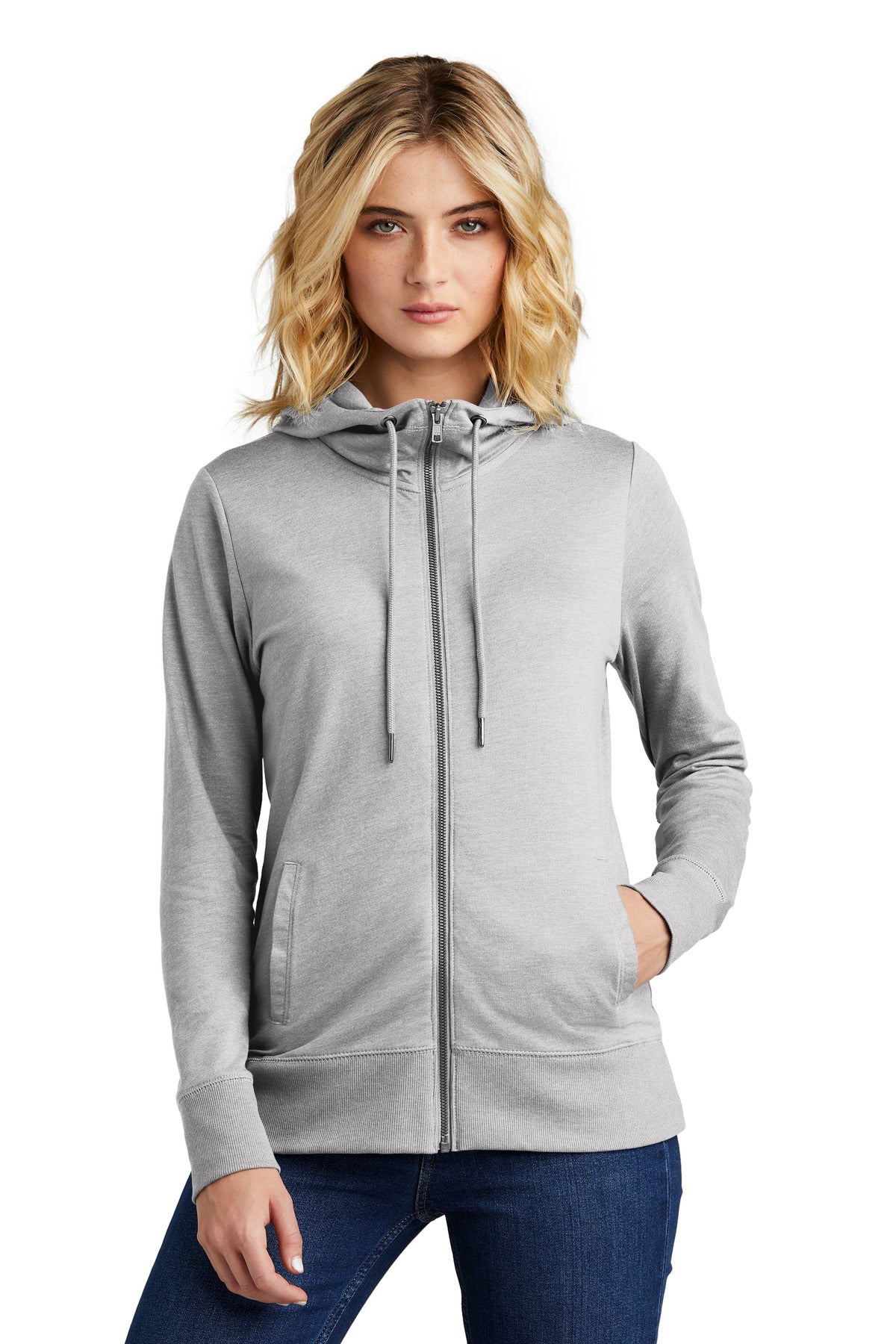 District ® Women's Featherweight French Terry ™ Full-Zip Hoodie DT673 - District DT673