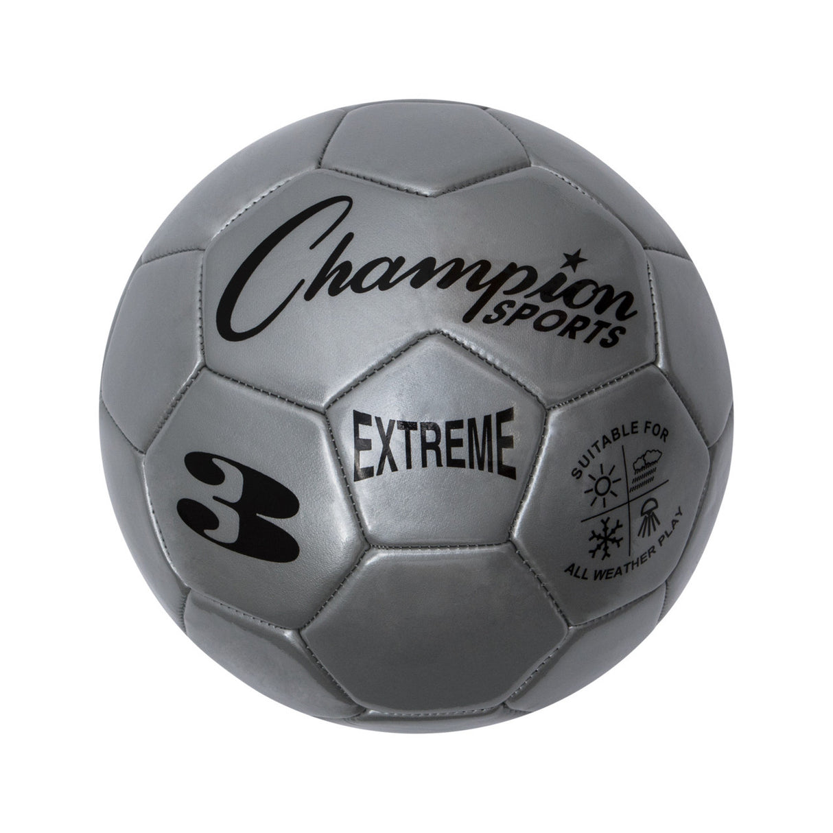 EXTREME SOCCER BALL, SIZE 3 BLACK