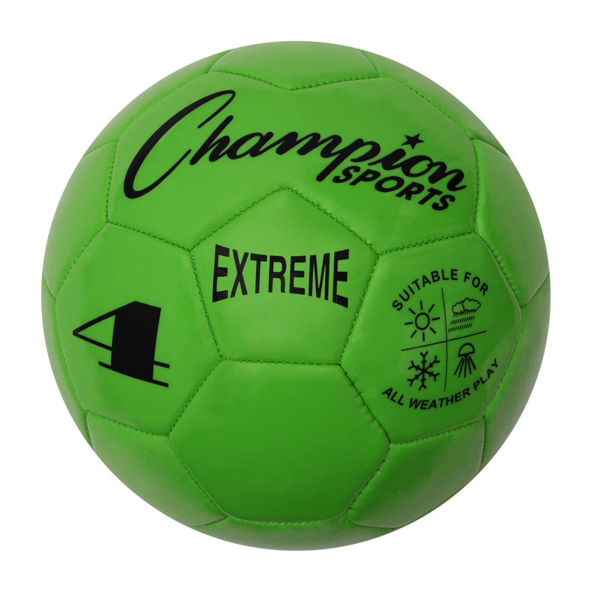EXTREME SOCCER BALL, SIZE 4 BLACK