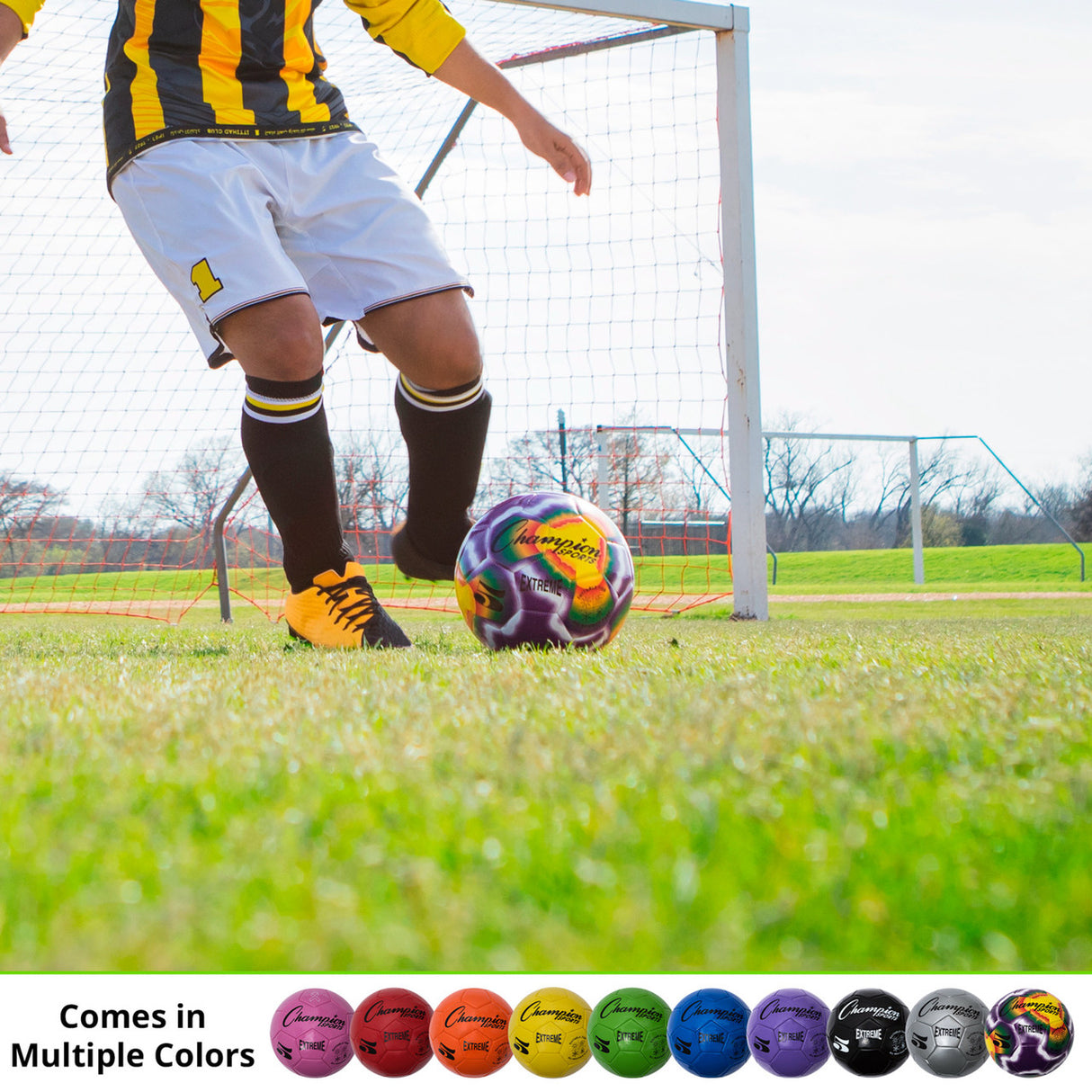 EXTREME SOCCER BALL, SIZE 5 BLACK