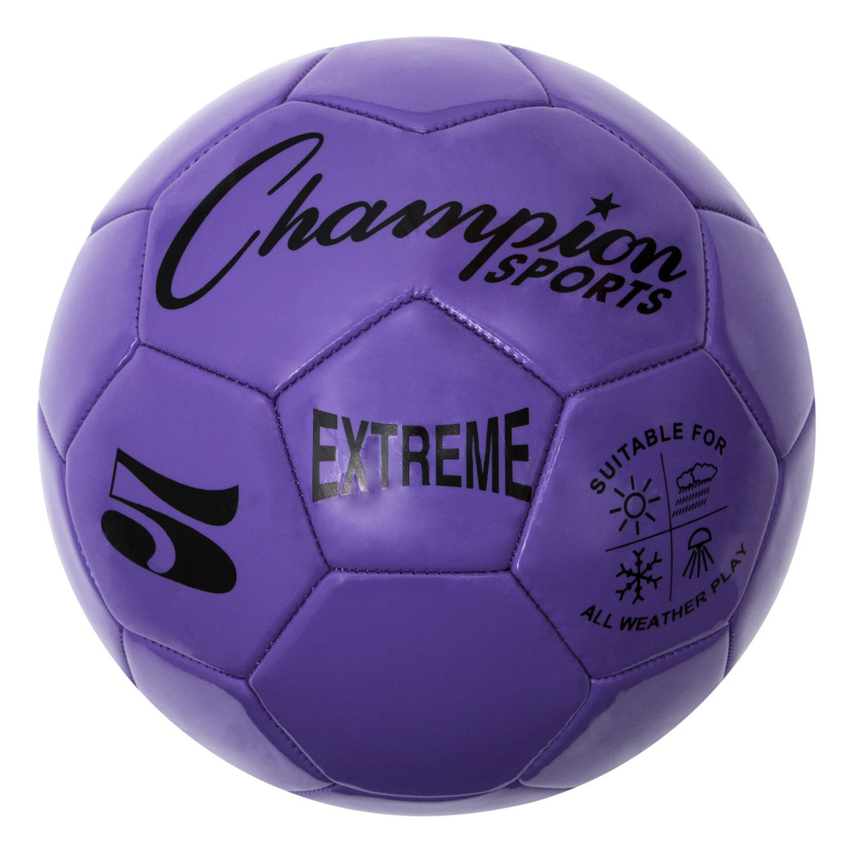EXTREME SOCCER BALL, SIZE 5 BLACK