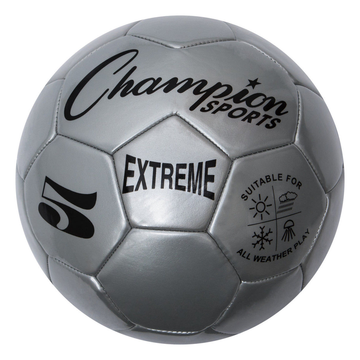 EXTREME SOCCER BALL, SIZE 5 BLACK