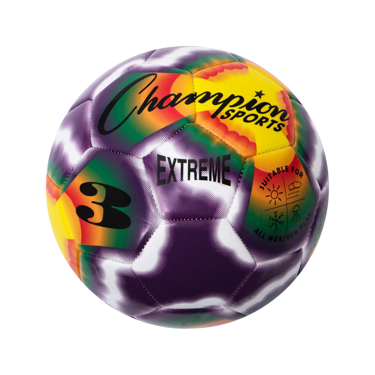 EXTREME SOCCER BALL, SIZE 3 BLACK