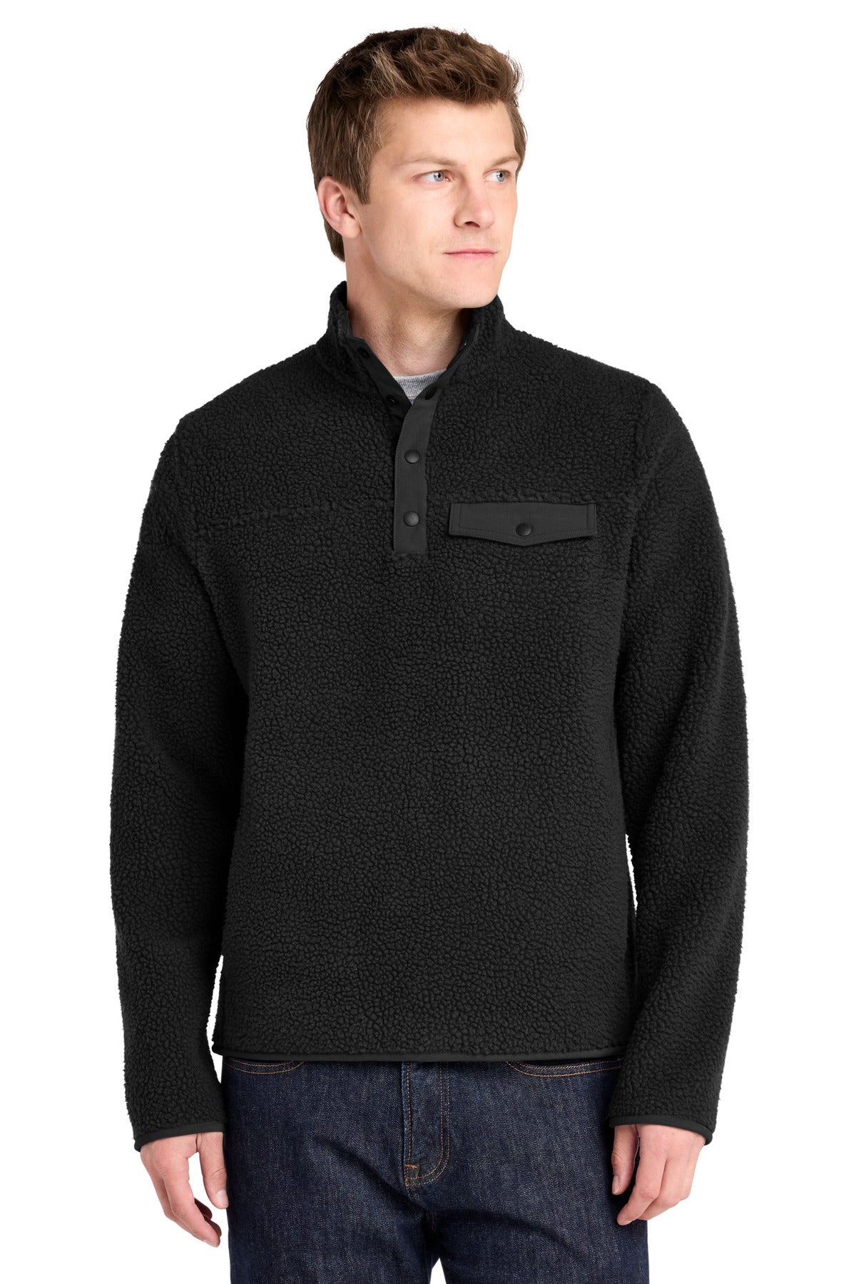 Port Authority F140 Camp Fleece Snap Pullover