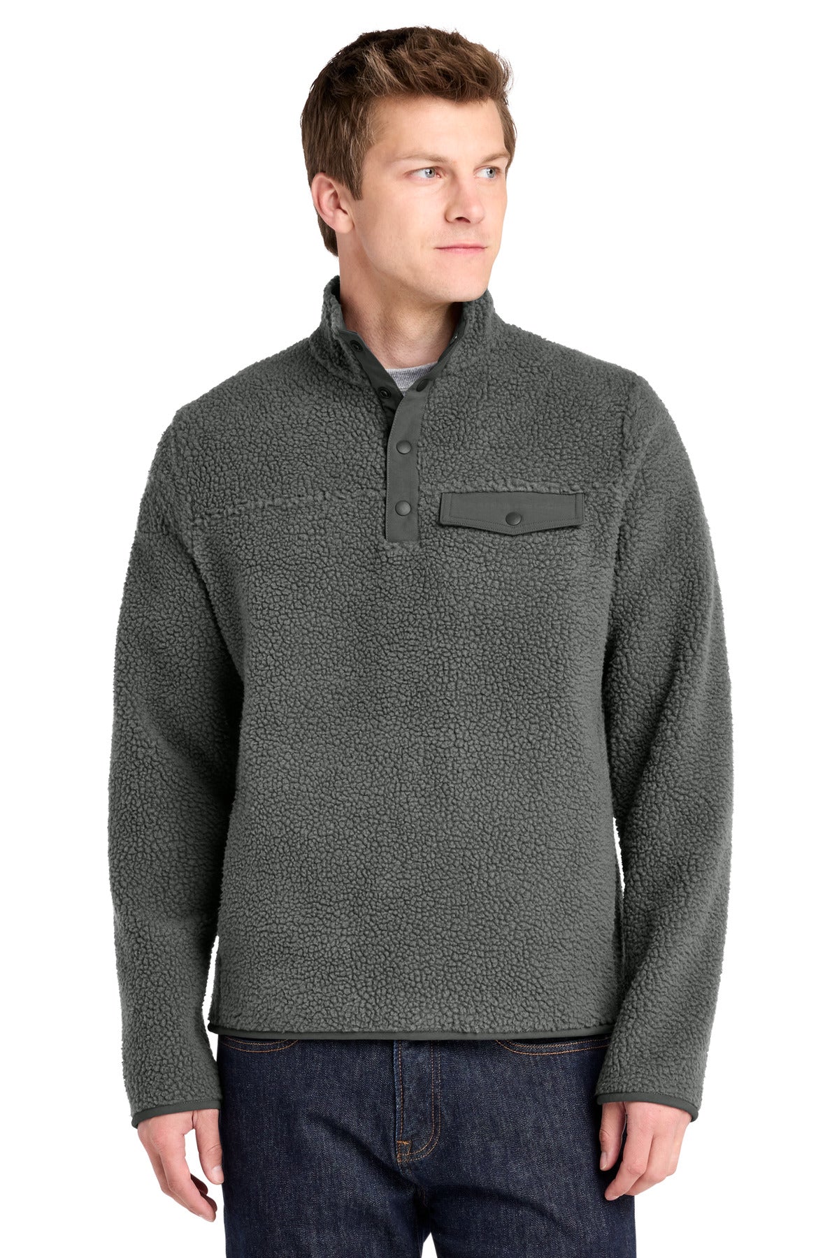 Port Authority F140 Camp Fleece Snap Pullover