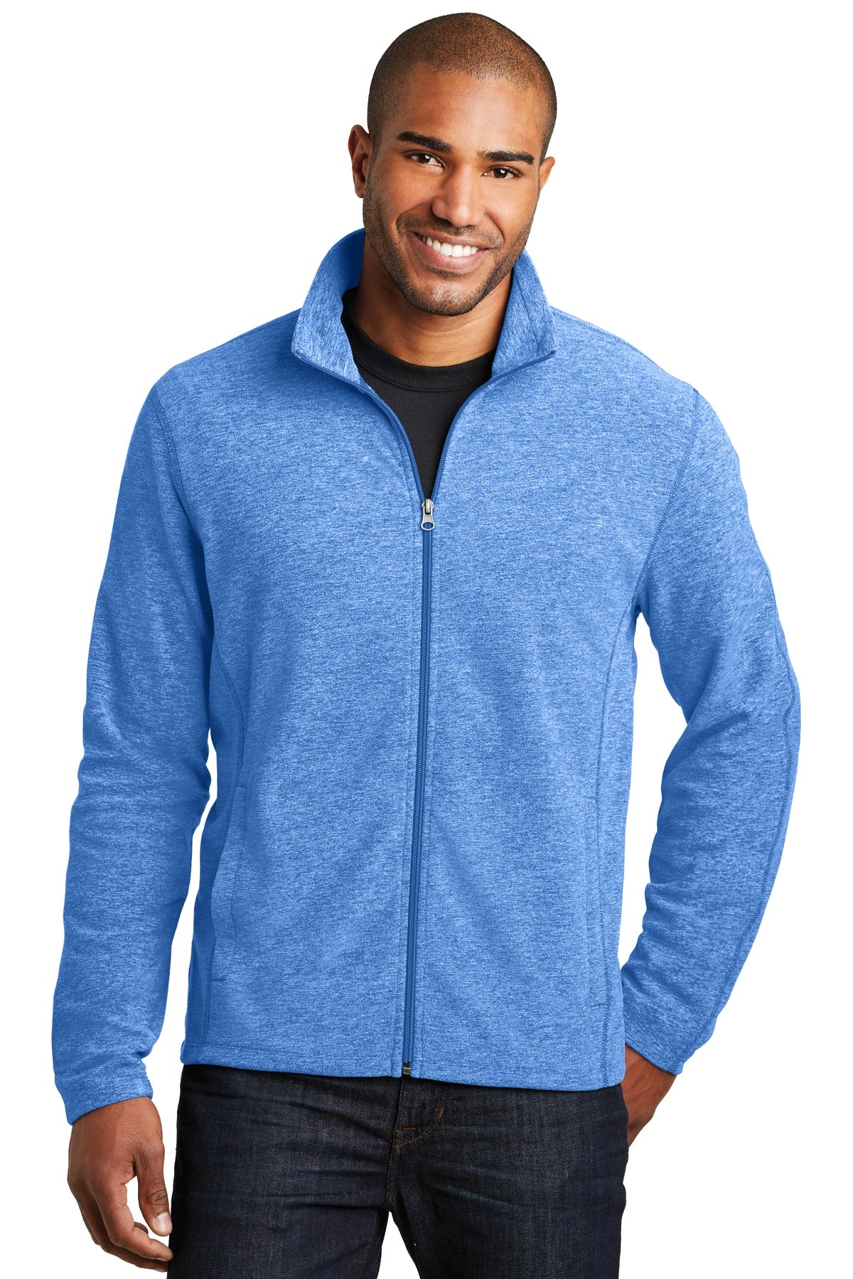 Port Authority F235 Heather Microfleece Full-Zip Jacket