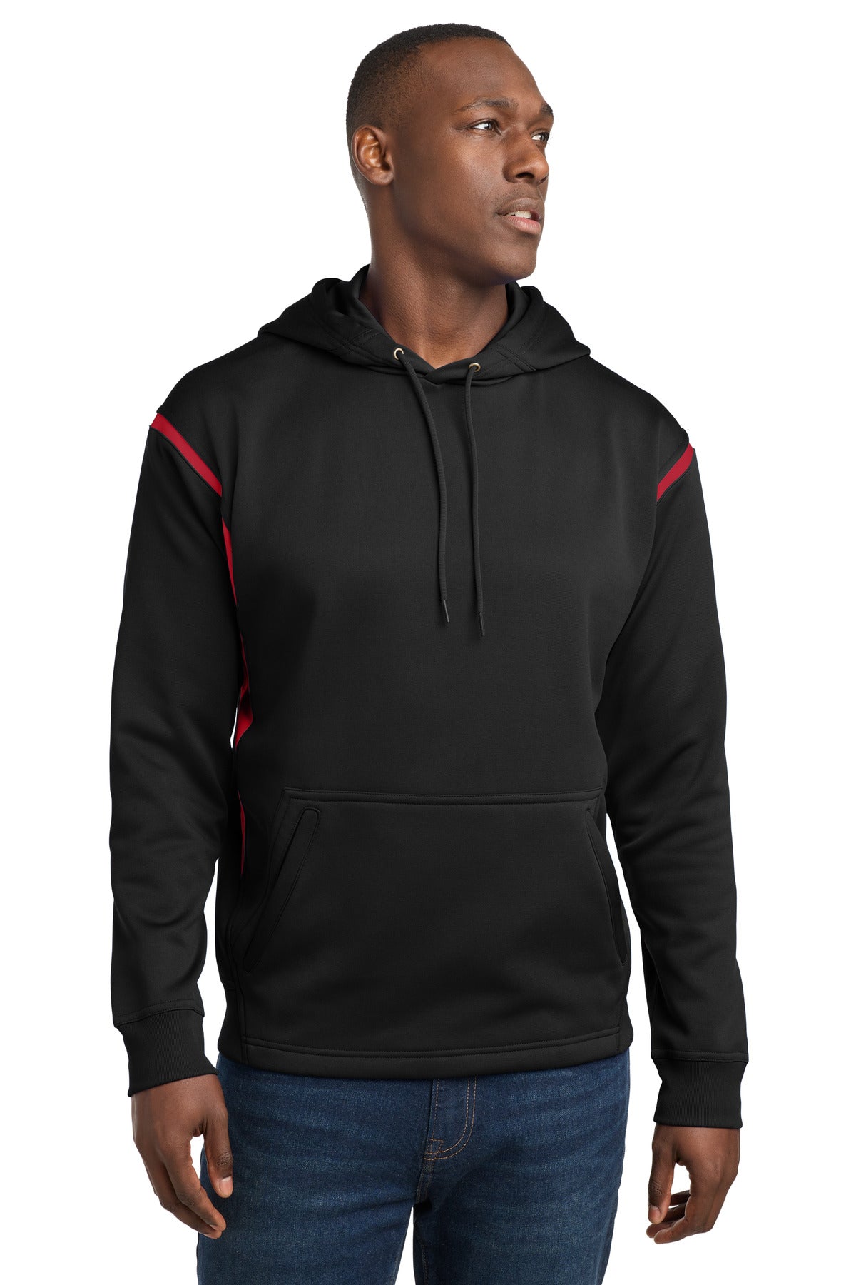 Sport-Tek F246 Tech Fleece Colorblock Hooded Sweatshirt