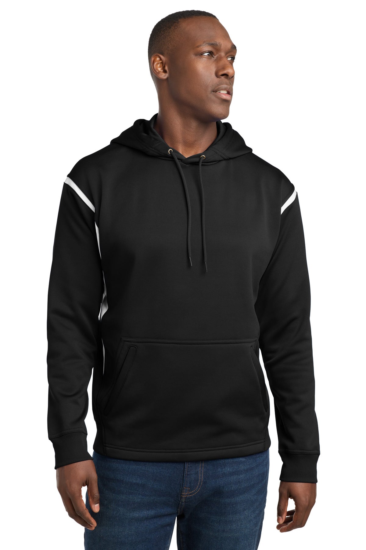 Sport-Tek F246 Tech Fleece Colorblock Hooded Sweatshirt