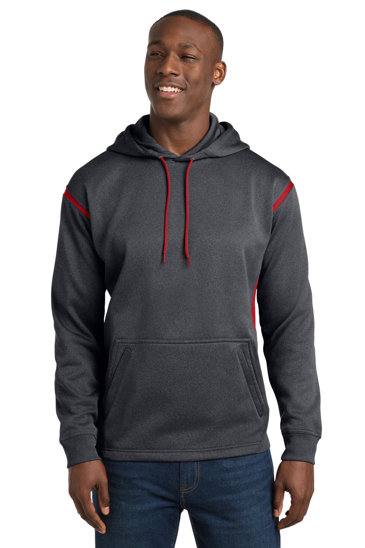 Sport-Tek F246 Tech Fleece Colorblock Hooded Sweatshirt