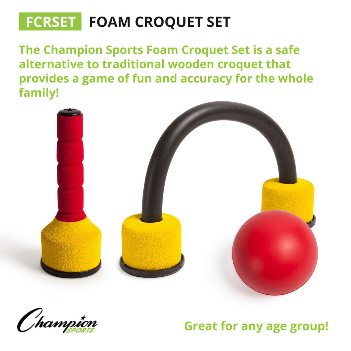 Champion Sports FOAM CROQUET SET