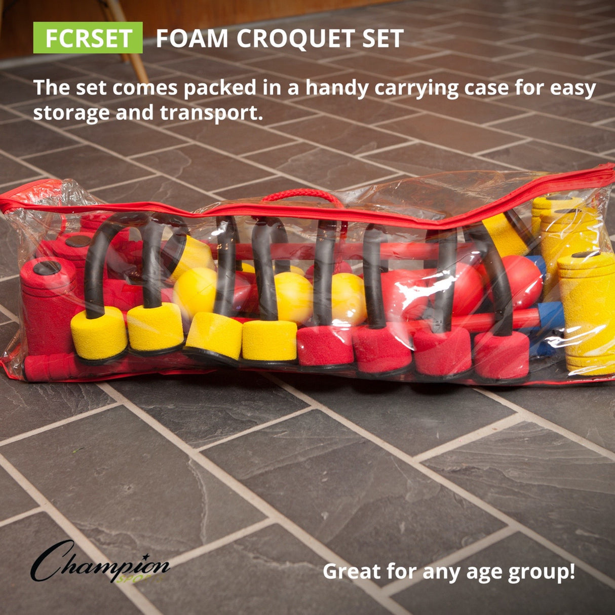 Champion Sports FOAM CROQUET SET