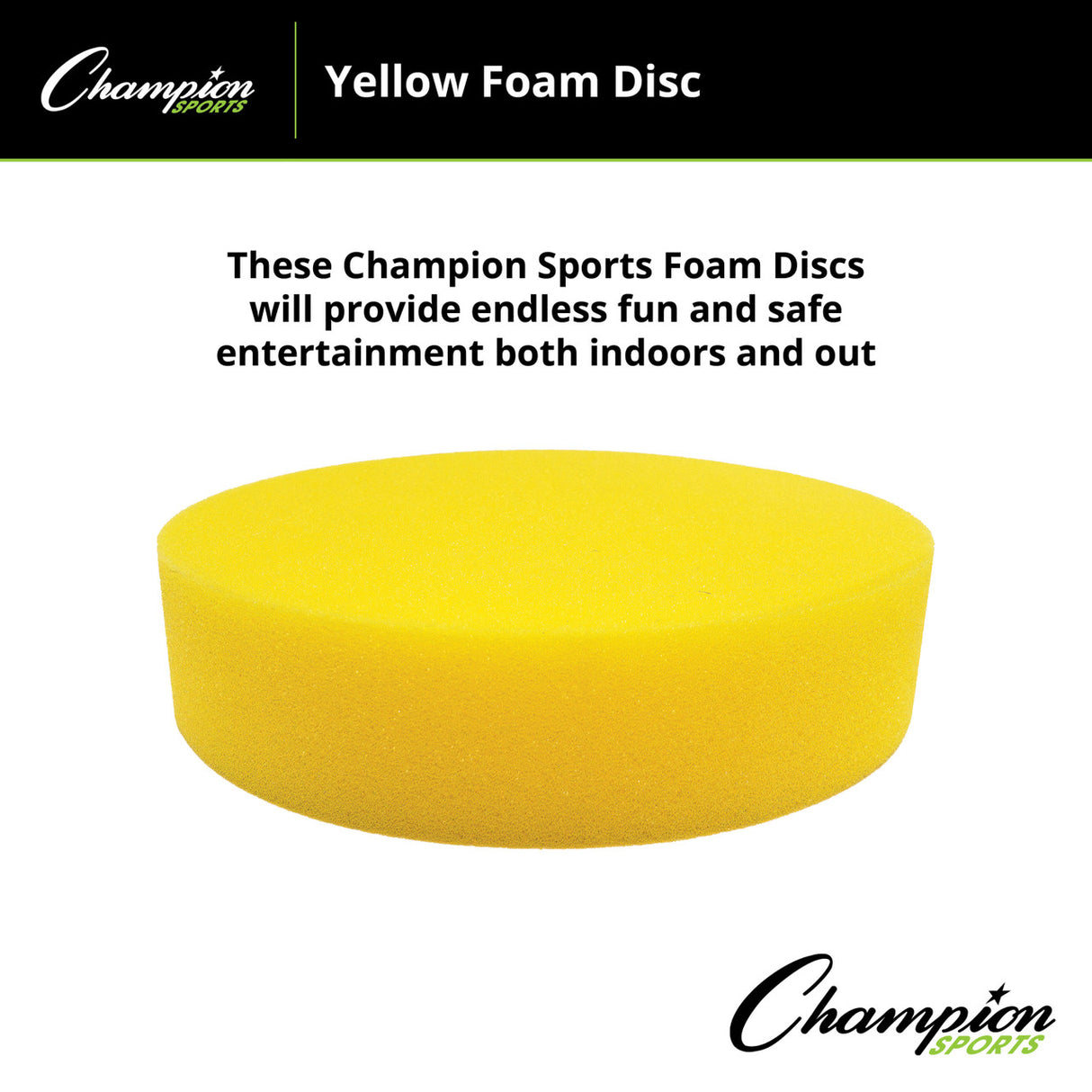 Champion Sports YELLOW FOAM DISC