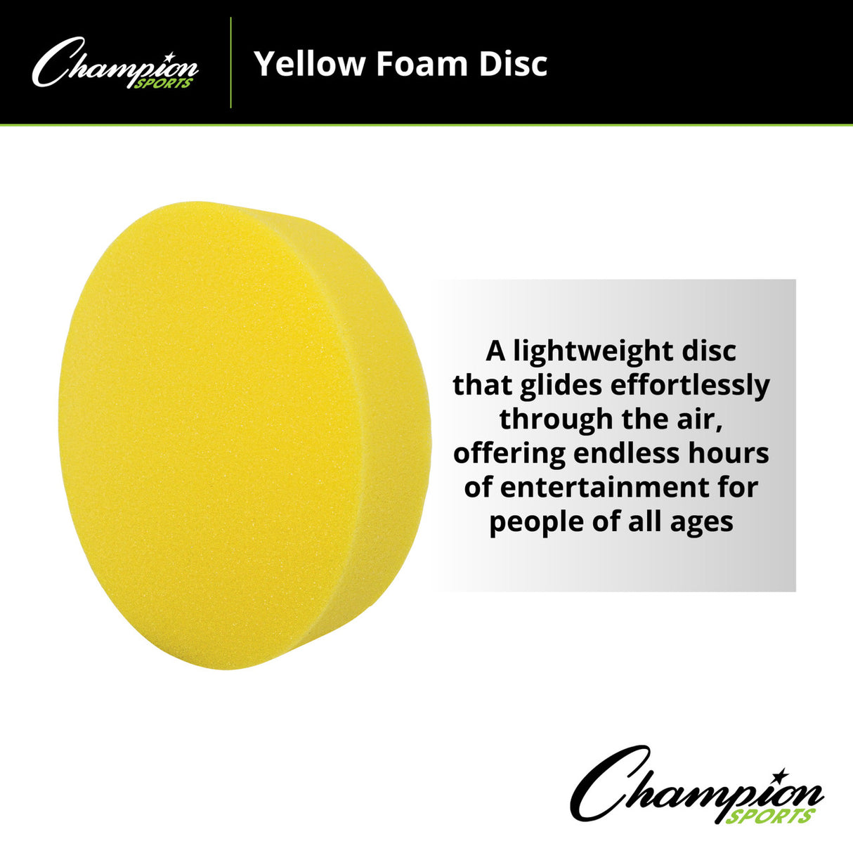 Champion Sports YELLOW FOAM DISC