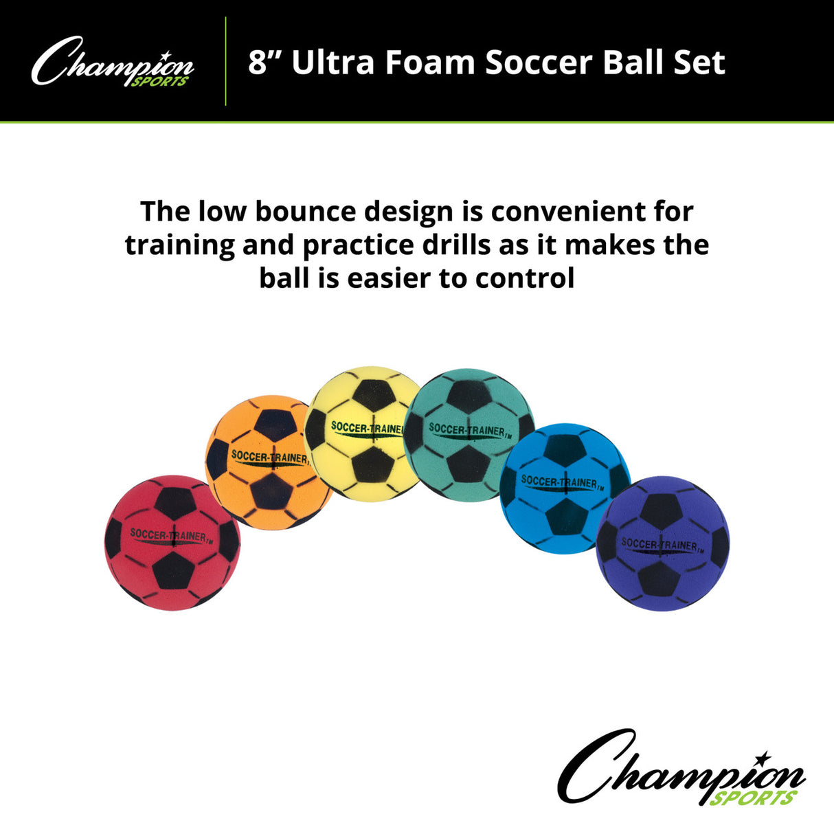 Champion Sports 8" ULTRA FOAM SOCCER BALL SET