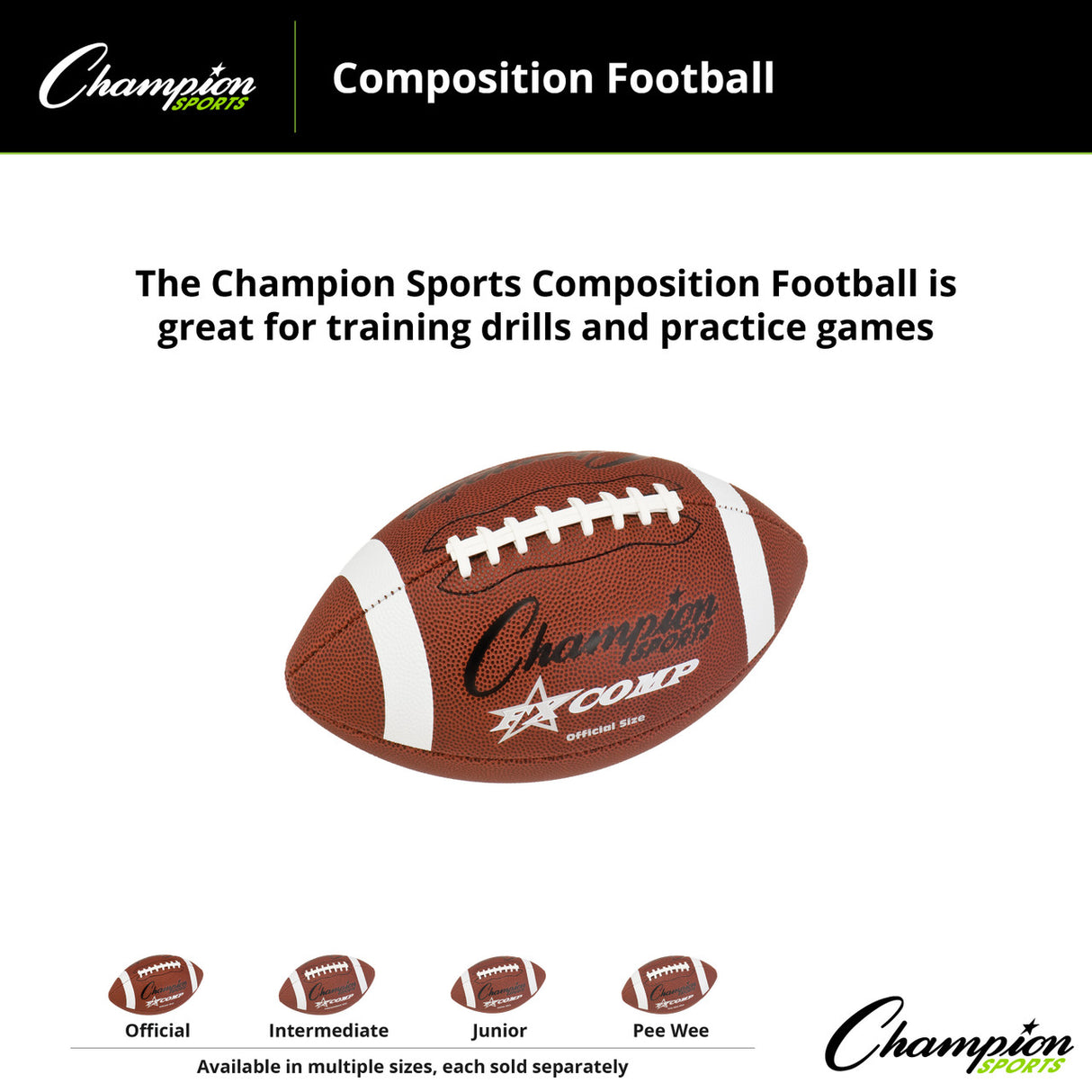 Champion Sports COMPOSITION FOOTBALL OFFICIAL