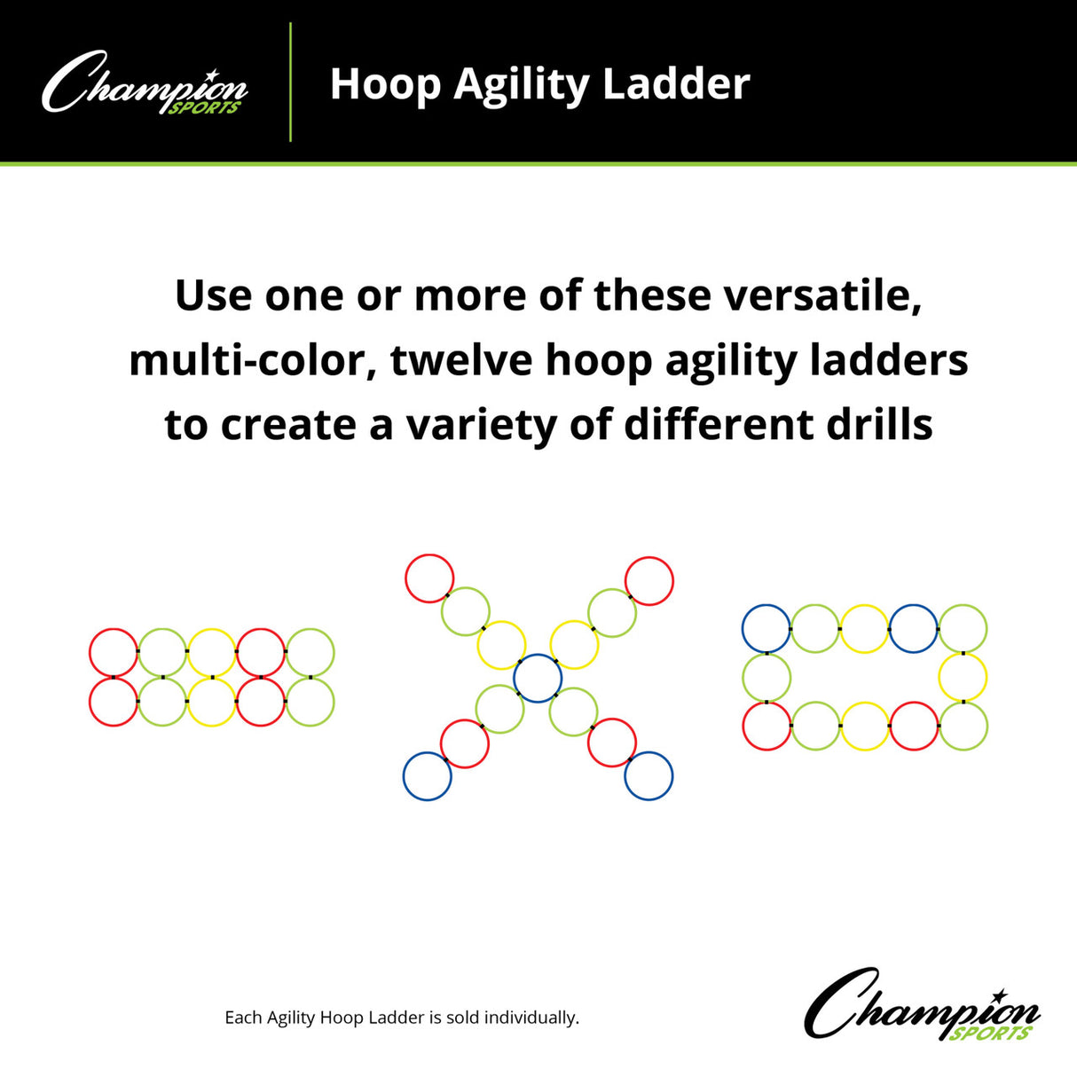 Champion Sports HOOP AGILITY LADDER