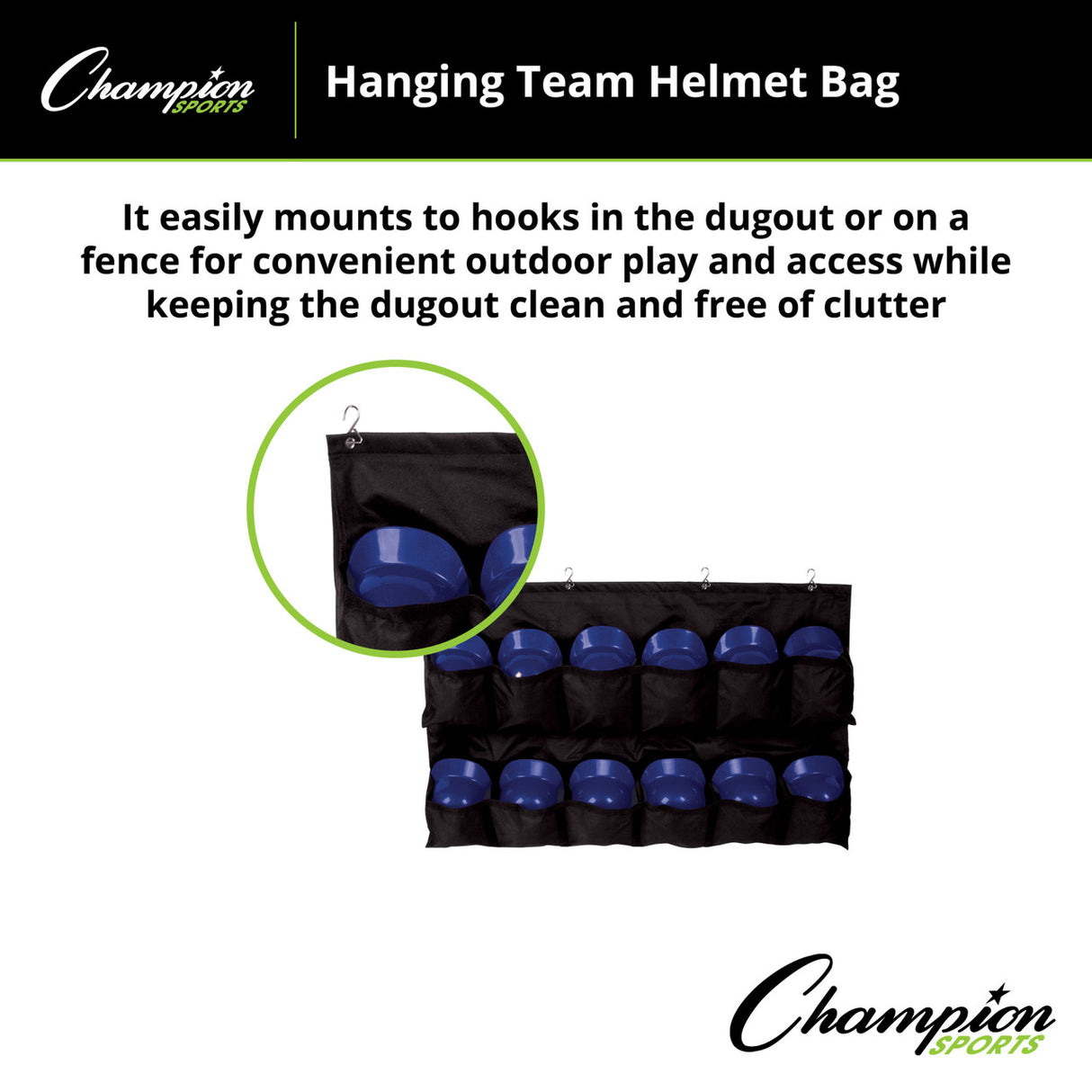 Champion Sports HANGING TEAM HELMET BAG