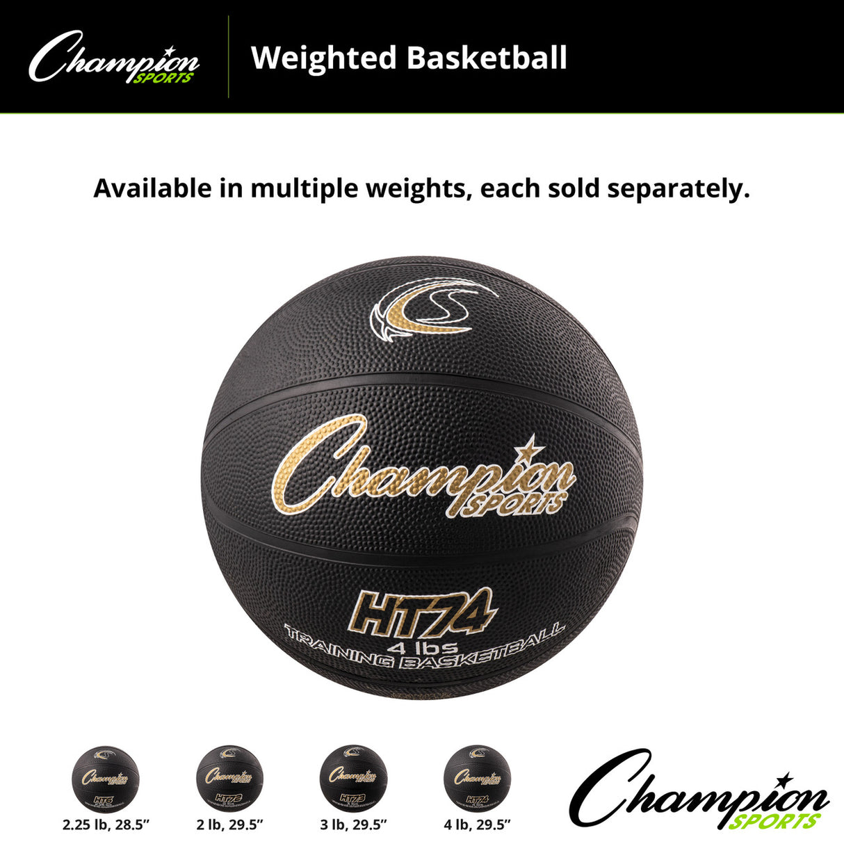 Champion Sports WEIGHTED BASKETBALL 2.25 LB, 28.5" WOMENS