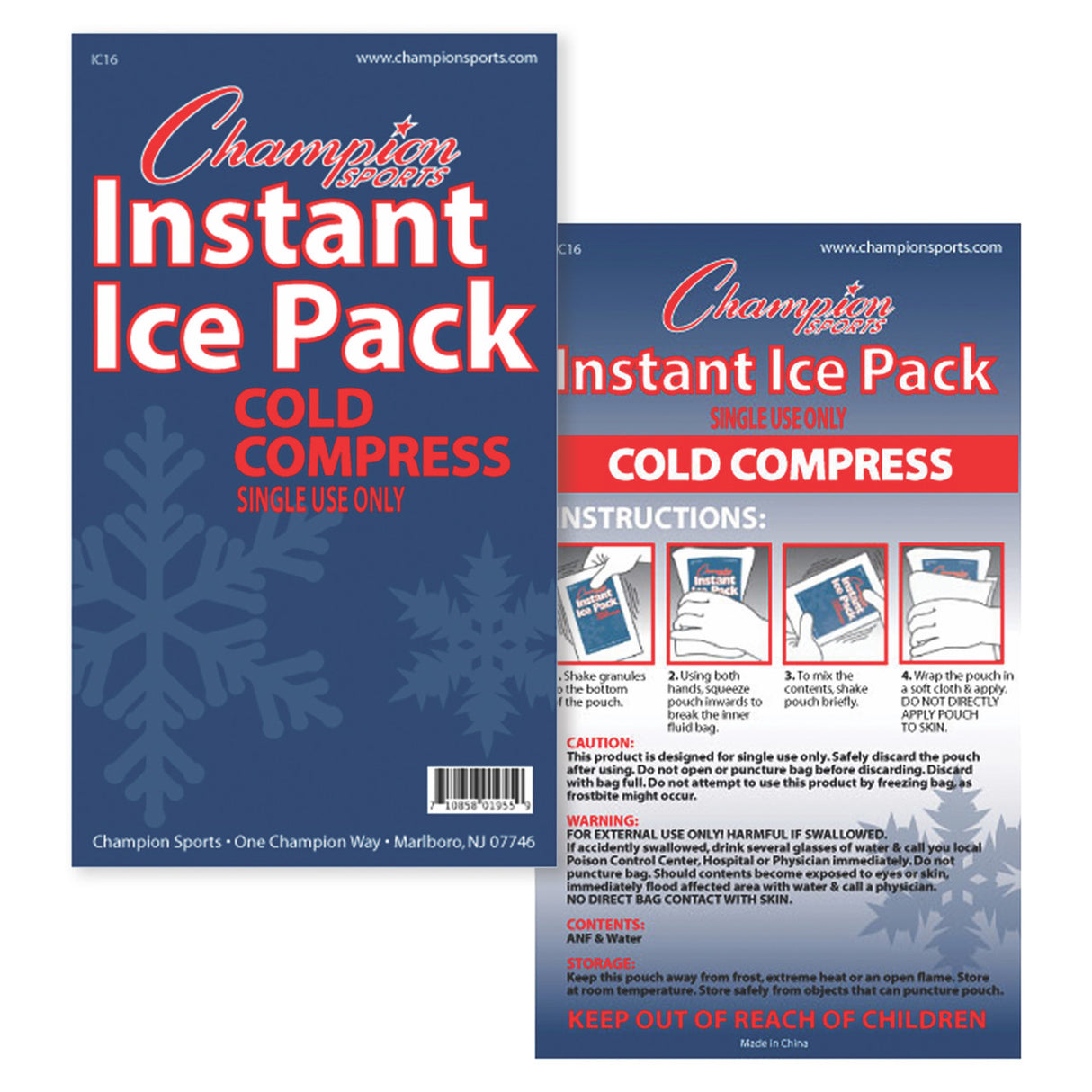 Champion Sports INSTANT COLD COMPRESS
