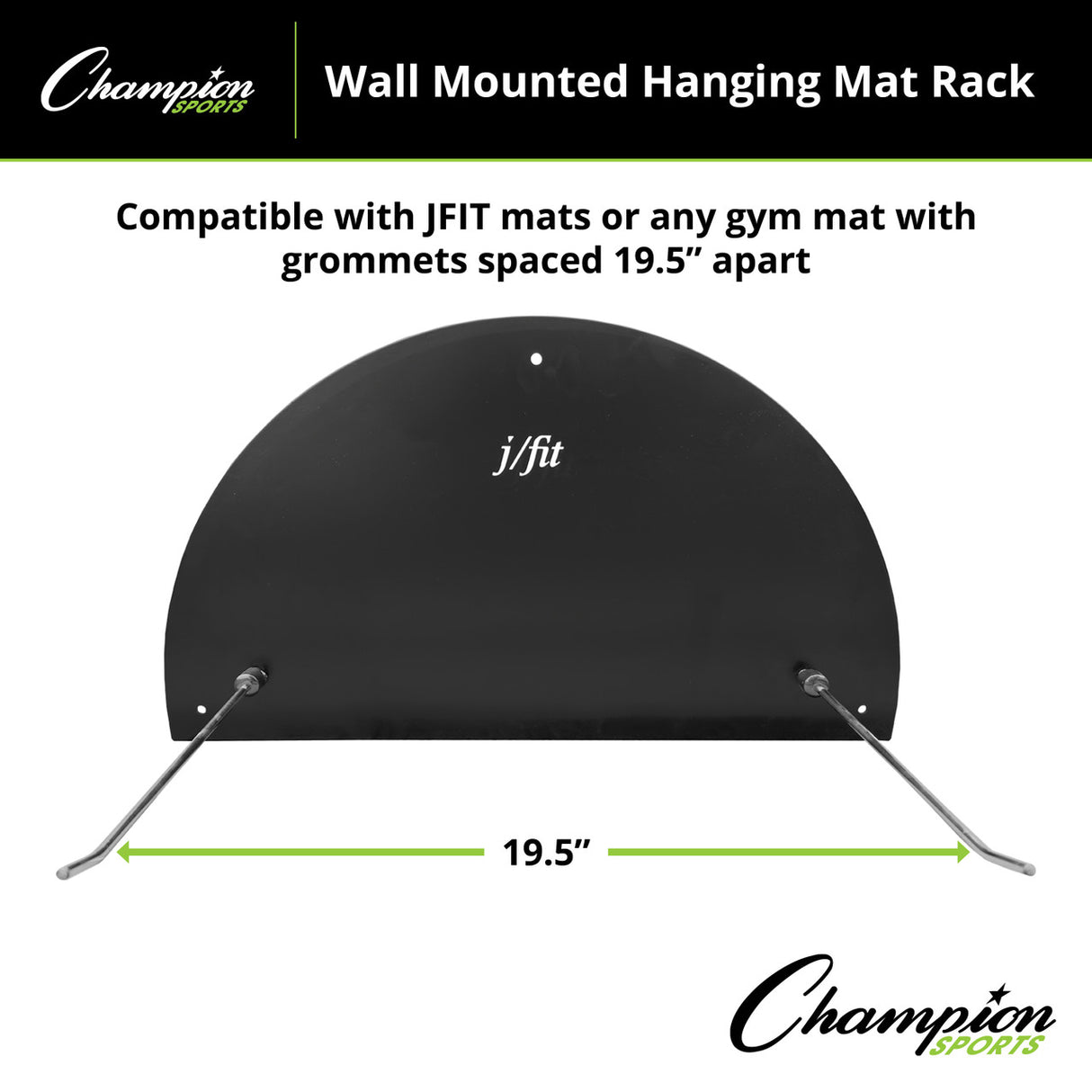 JFIT WALL-MOUNTED HANGING GYM MAT RACK