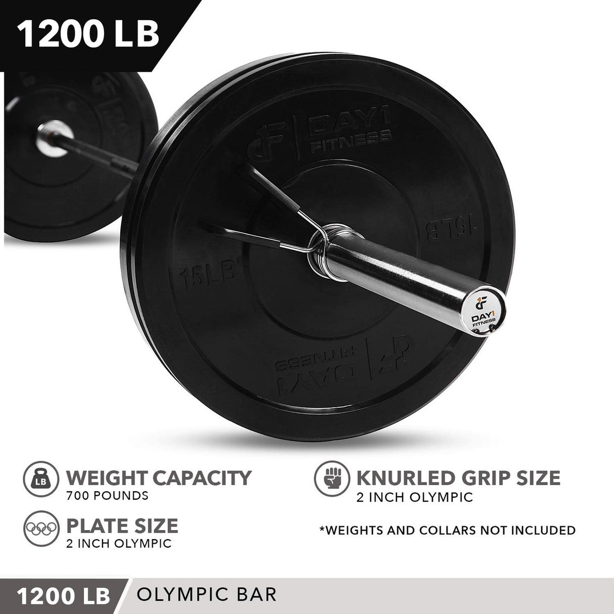 JFIT OLYMPIC BARBELL, 1200 LB CAPACITY