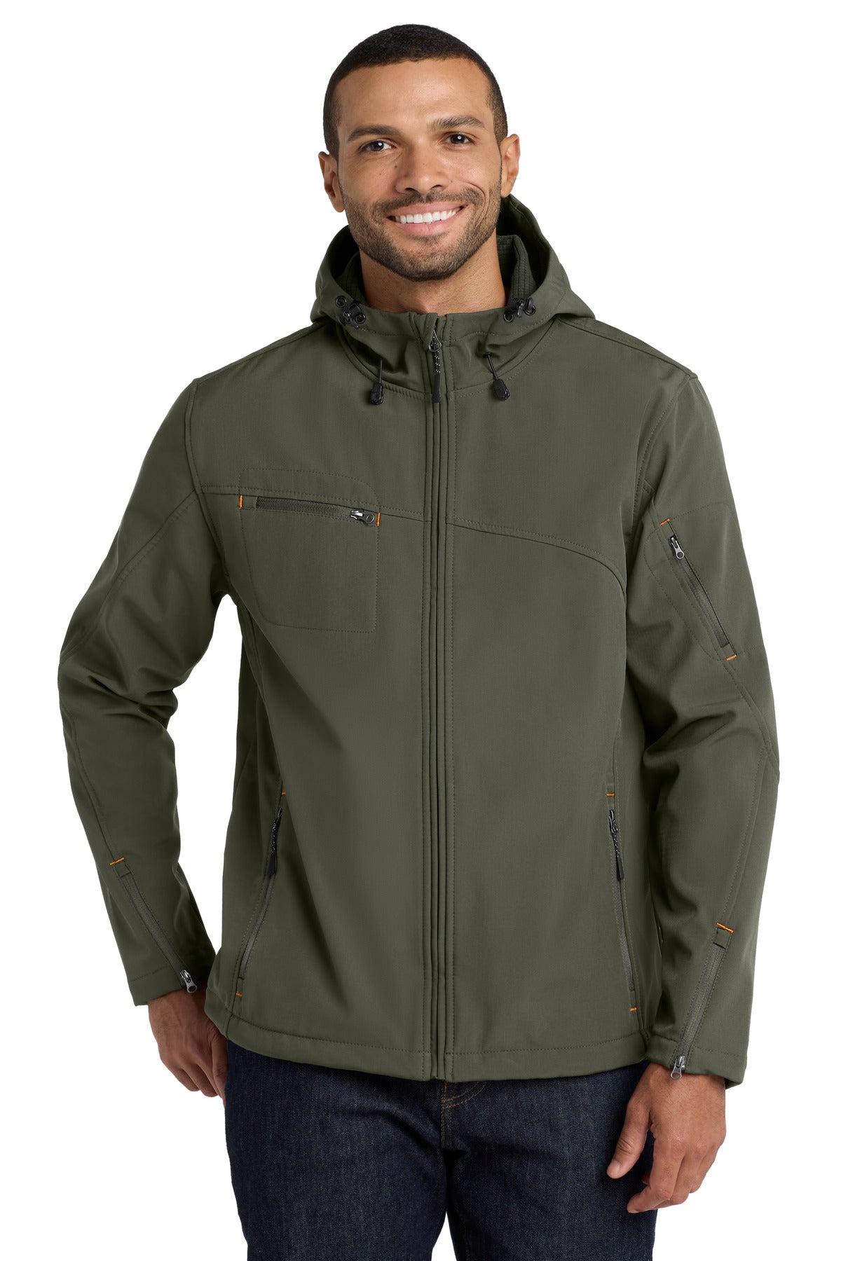 Port Authority ® Textured Hooded Soft Shell Jacket. J706 - Port Authority J706