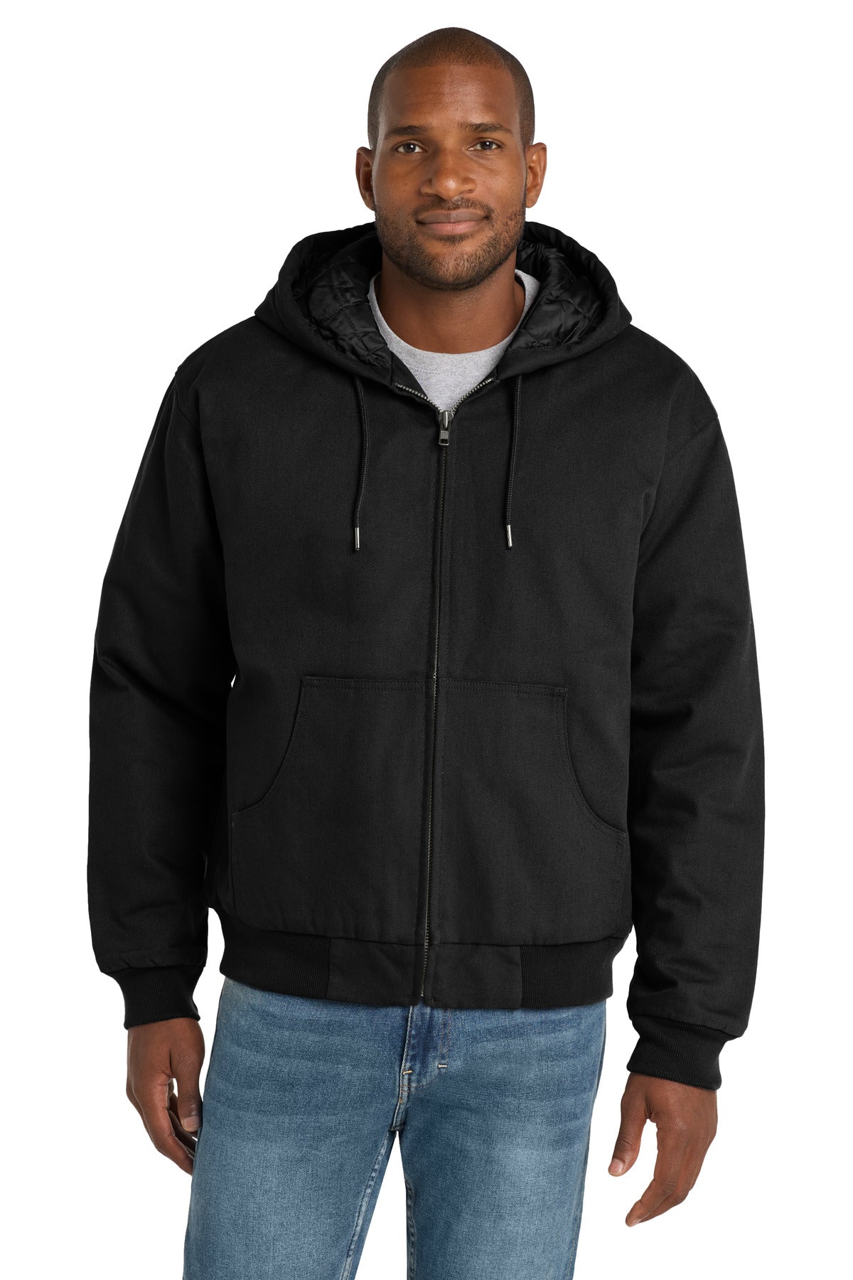 CornerStone ® - Duck Cloth Hooded Work Jacket. J763H - CornerStone J763H