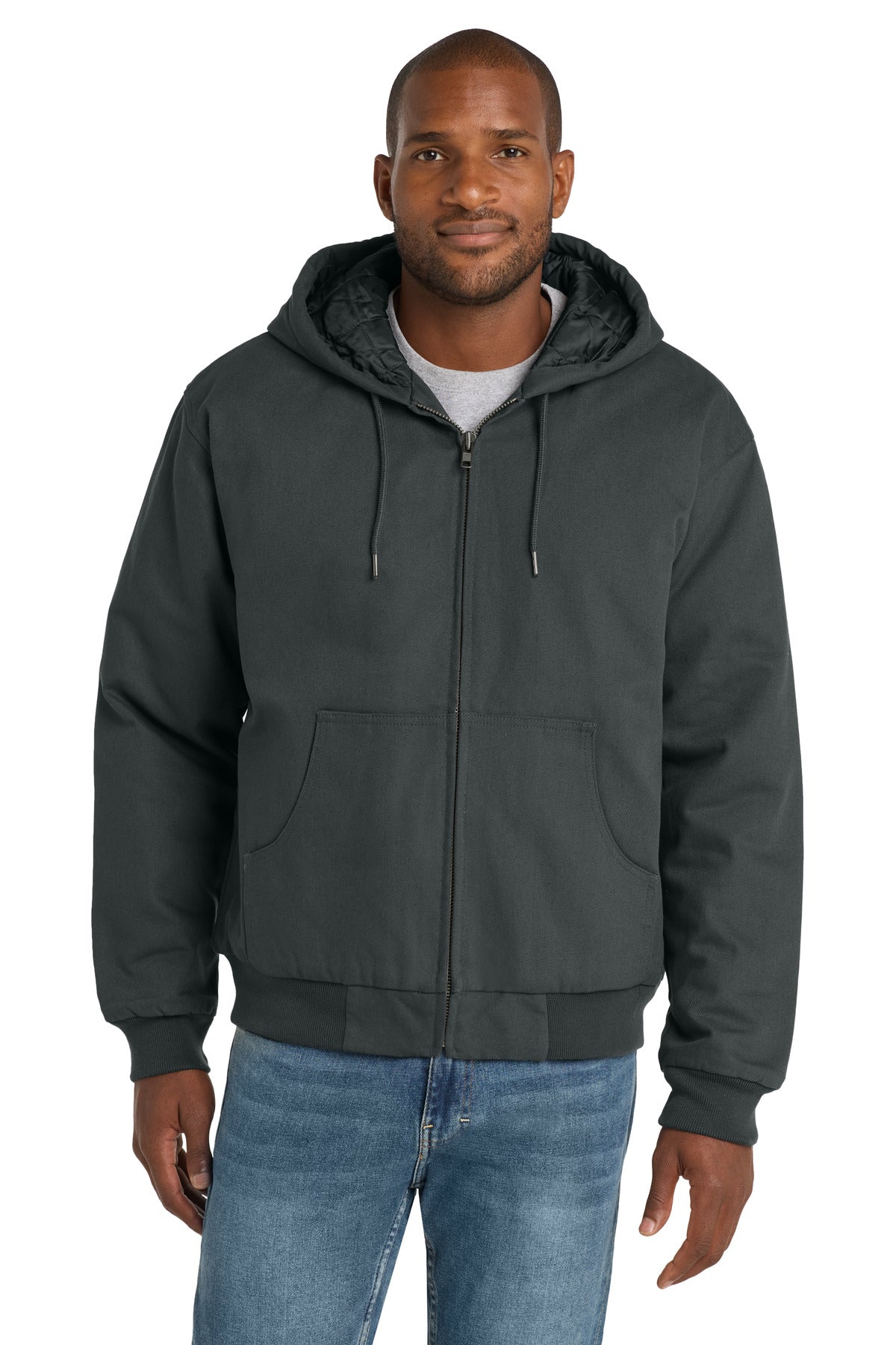 CornerStone ® - Duck Cloth Hooded Work Jacket. J763H - CornerStone J763H