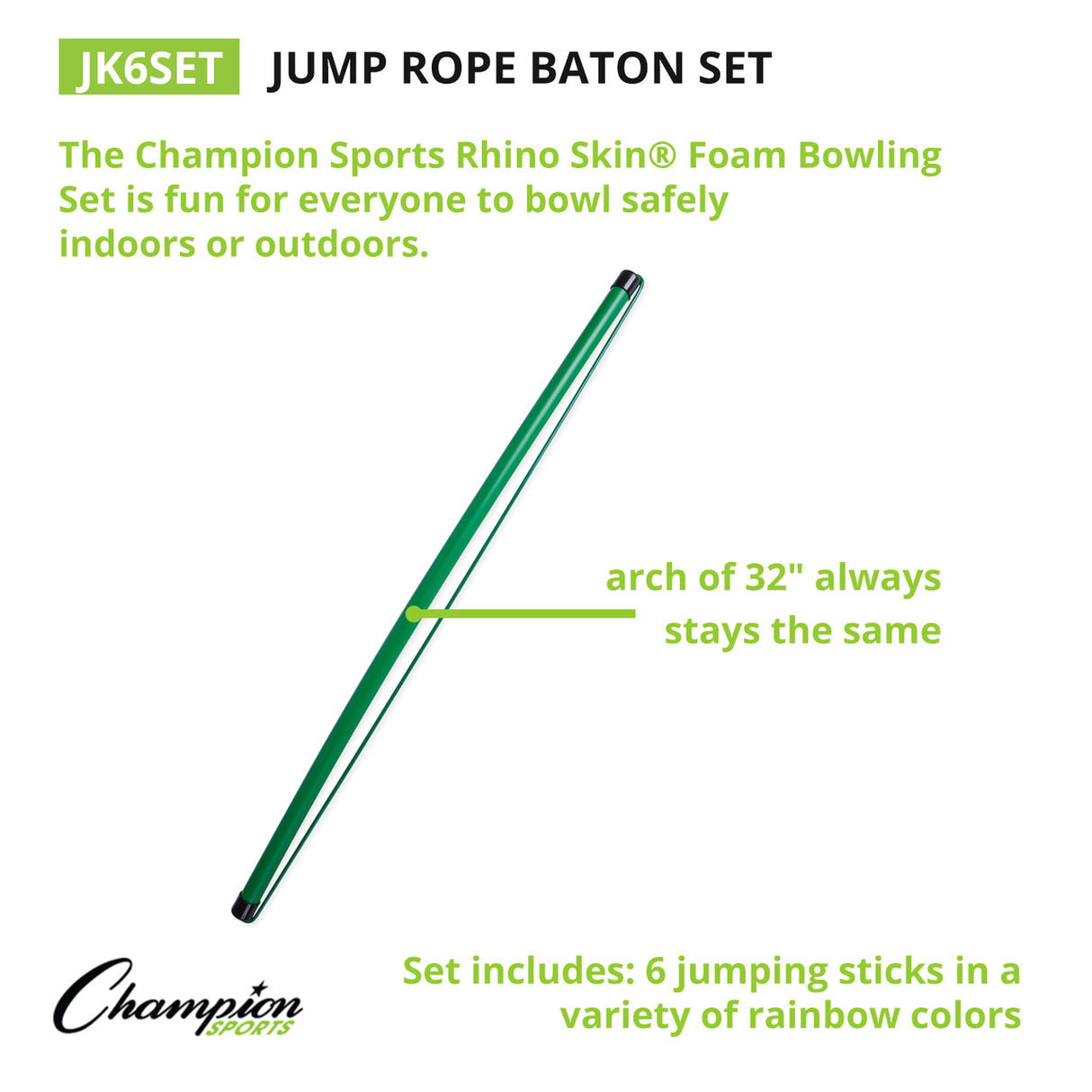 Champion Sports JUMP ROPE BATON SET