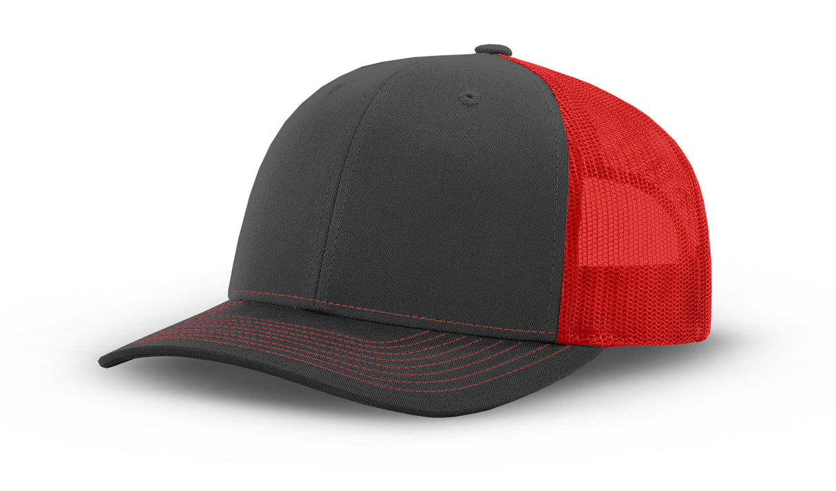 Joe's USA Original Trucker Hat JOE112 - Charcoal/Red - Main View