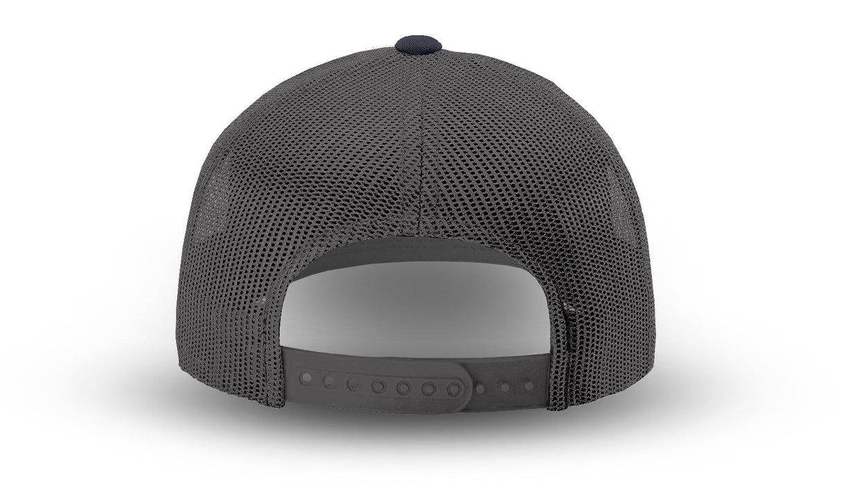 Joe's USA Original Trucker Hat JOE112 - Gray/Navy/Charcoal - Angle View 3
