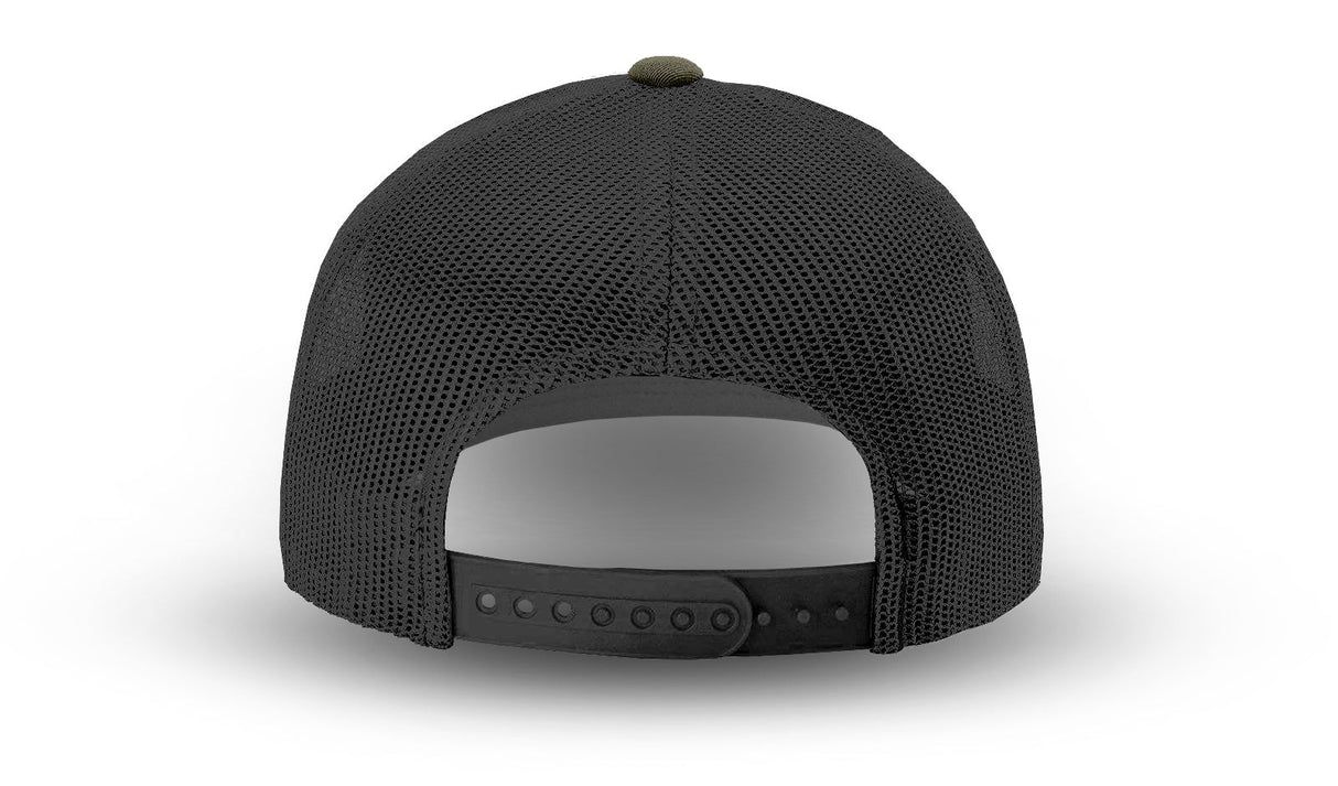 Joe's USA Original Trucker Hat JOE112 - Loden Green/Black - Angle View 3