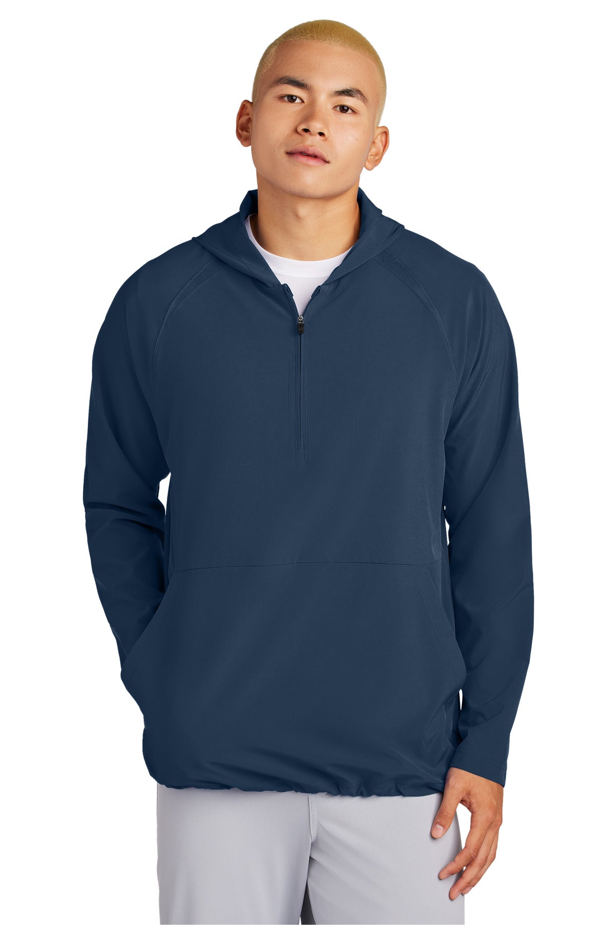 Sport-Tek JST488 Repeat 1/2-Zip Long Sleeve Hooded Jacket