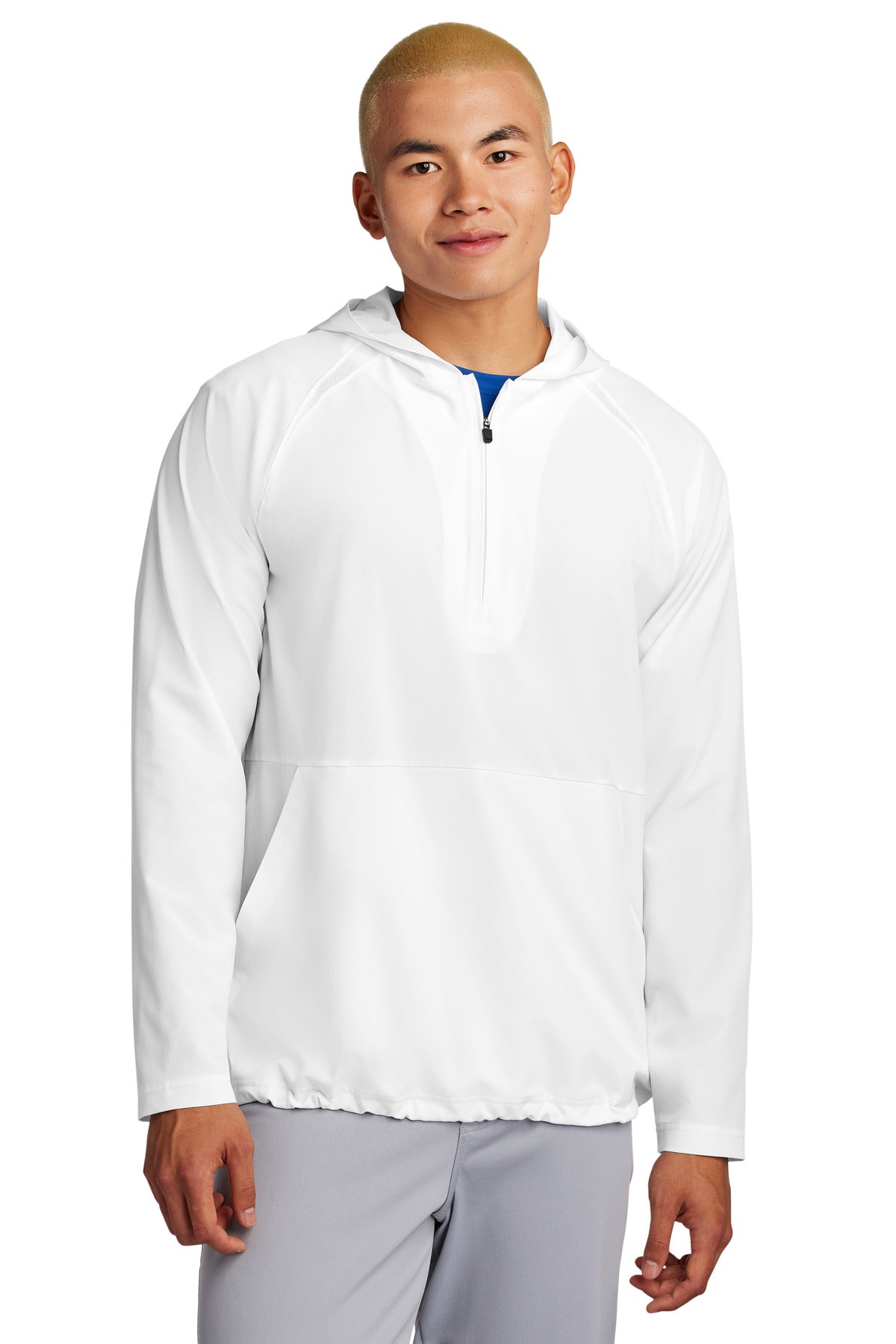 Sport-Tek JST488 Repeat 1/2-Zip Long Sleeve Hooded Jacket