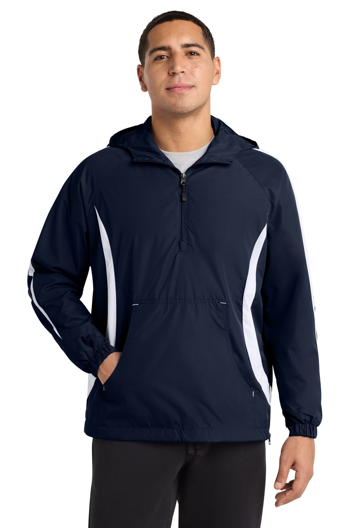 Sport-Tek ® Colorblock Raglan Anorak. JST63 - Sport-Tek JST63