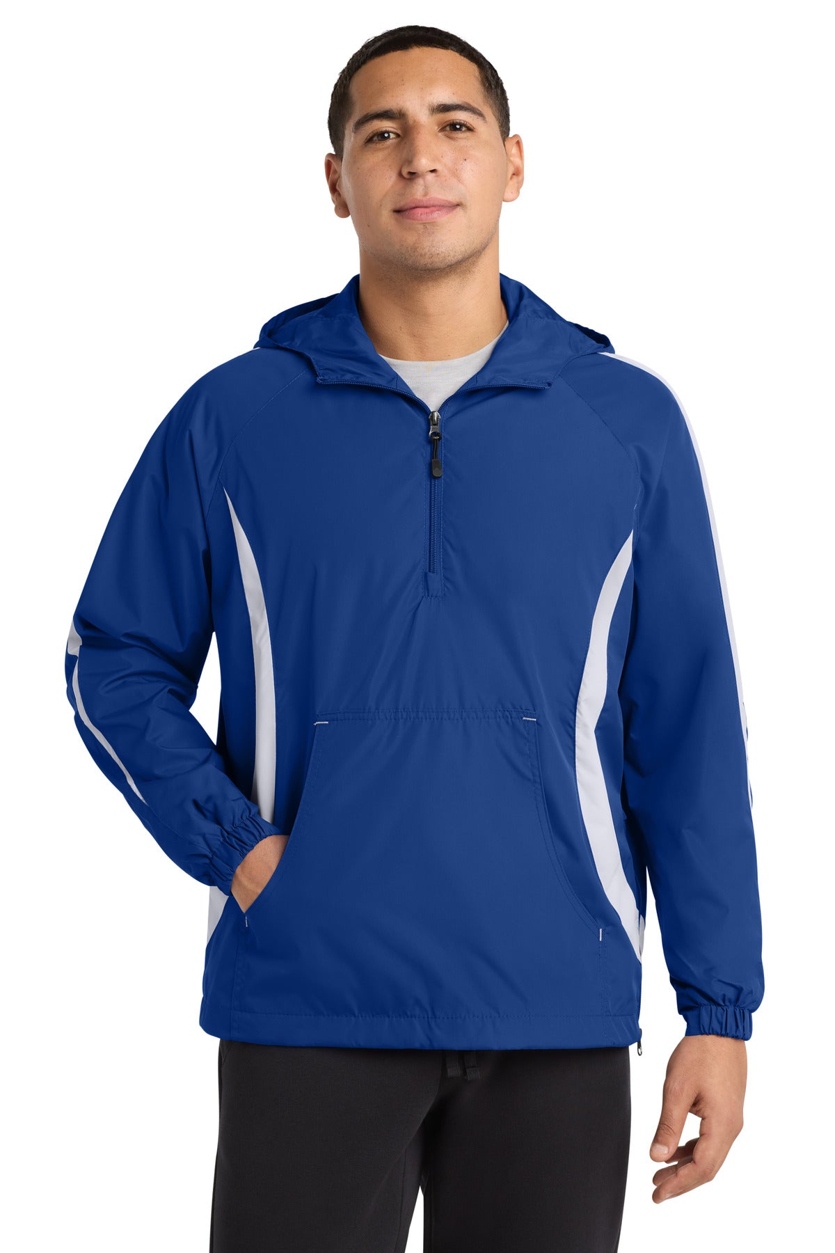 Sport-Tek ® Colorblock Raglan Anorak. JST63 - Sport-Tek JST63