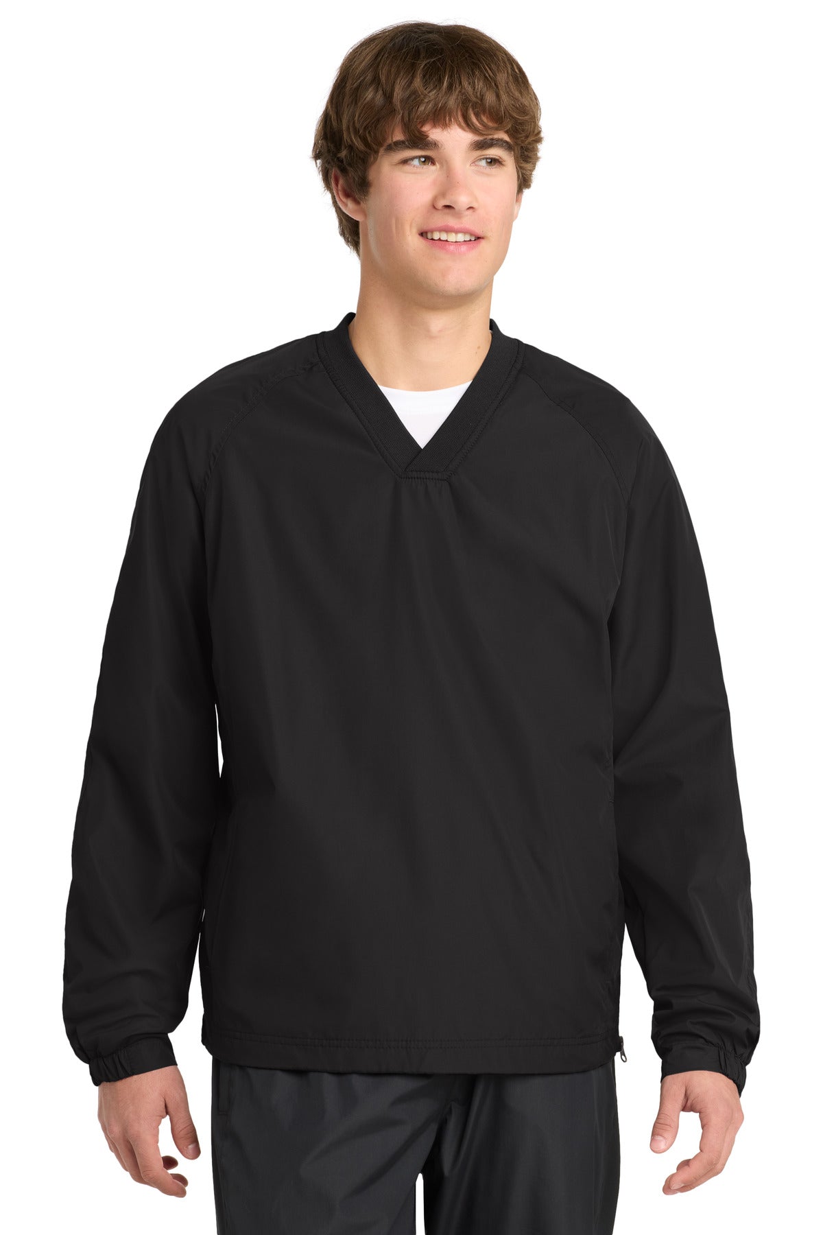 Sport-Tek JST72 V-Neck Raglan Wind Shirt