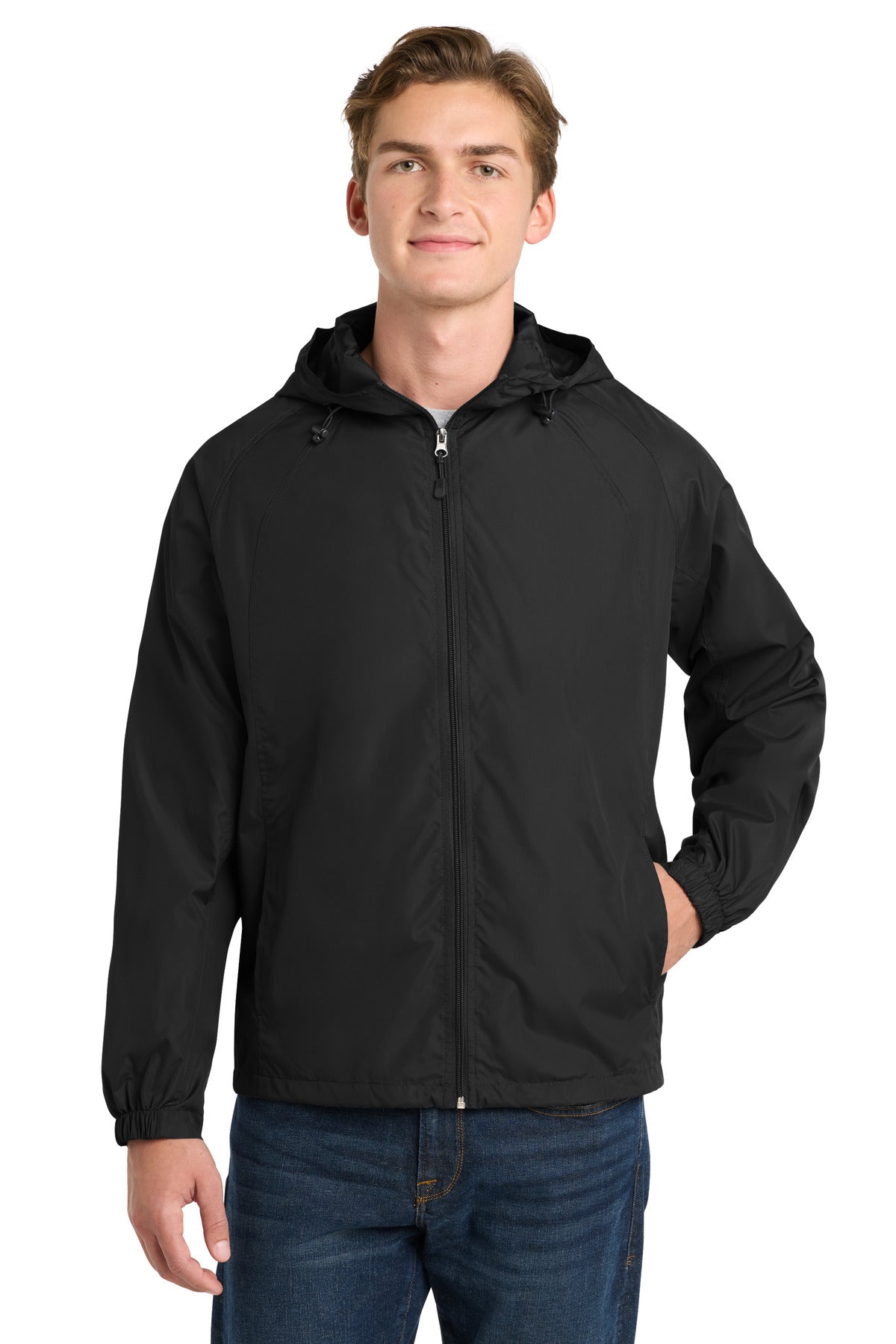 Sport-Tek ® Hooded Raglan Jacket. JST73 - Sport-Tek JST73