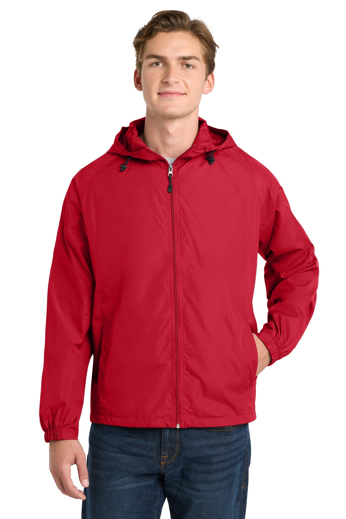 Sport-Tek ® Hooded Raglan Jacket. JST73 - Sport-Tek JST73