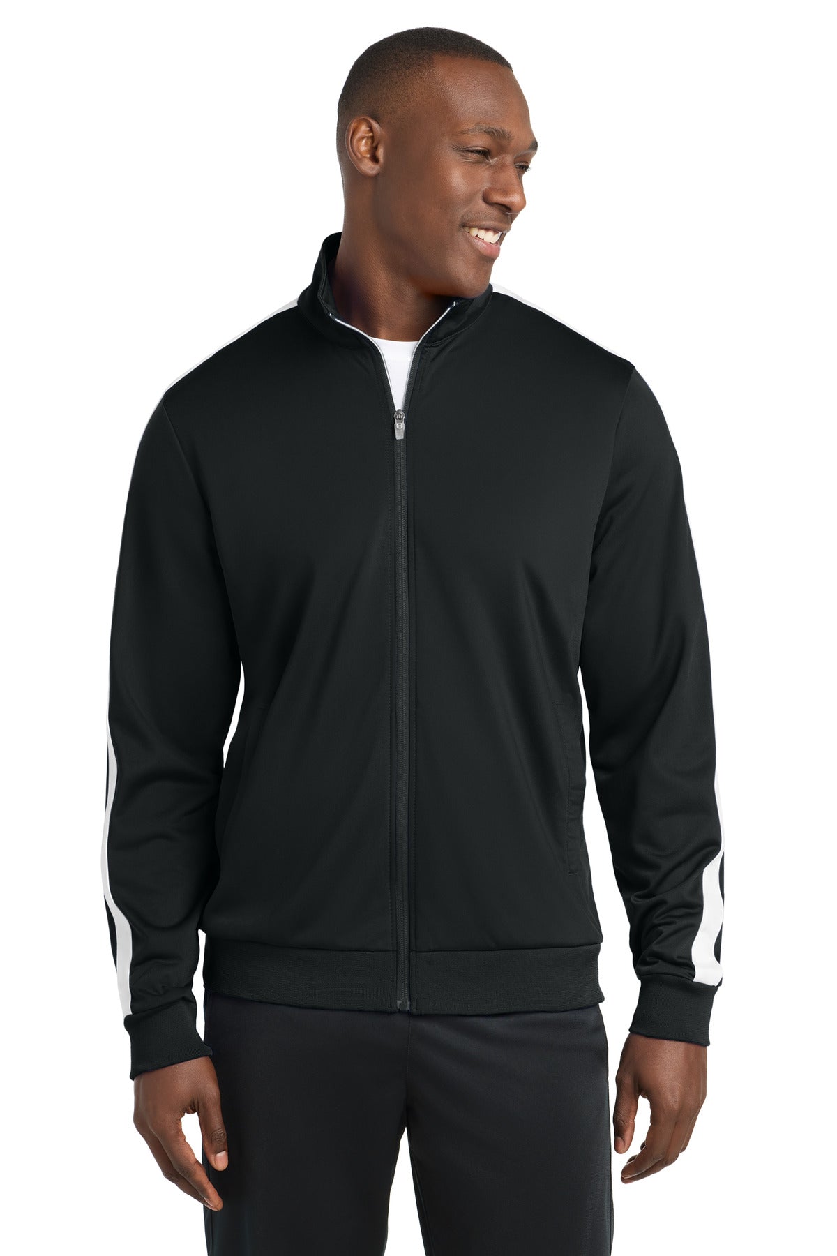 Sport-Tek JST94 Tricot Sleeve Stripe Track Jacket