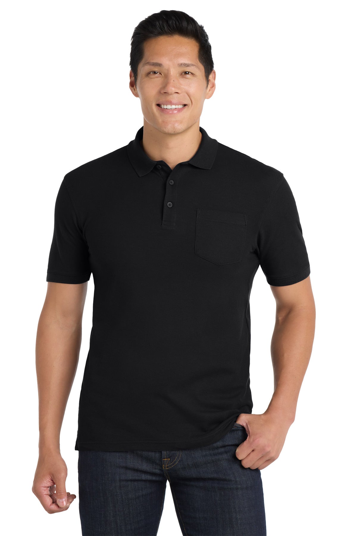 Port Authority K100P Core Classic Pique Pocket Polo Wholesale Blank