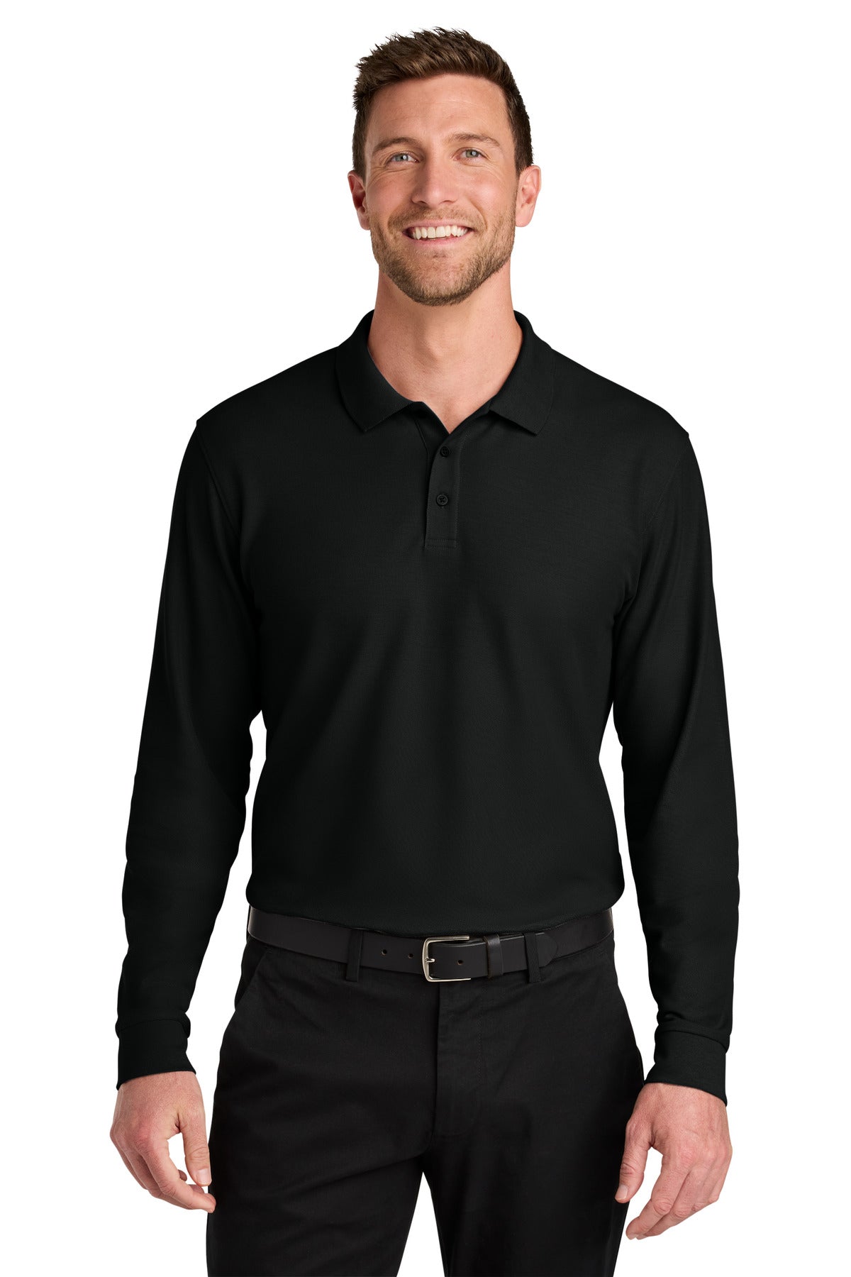 Port Authority ® Wearever Signature Pique Long Sleeve Polo K200LS - Port Authority K200LS