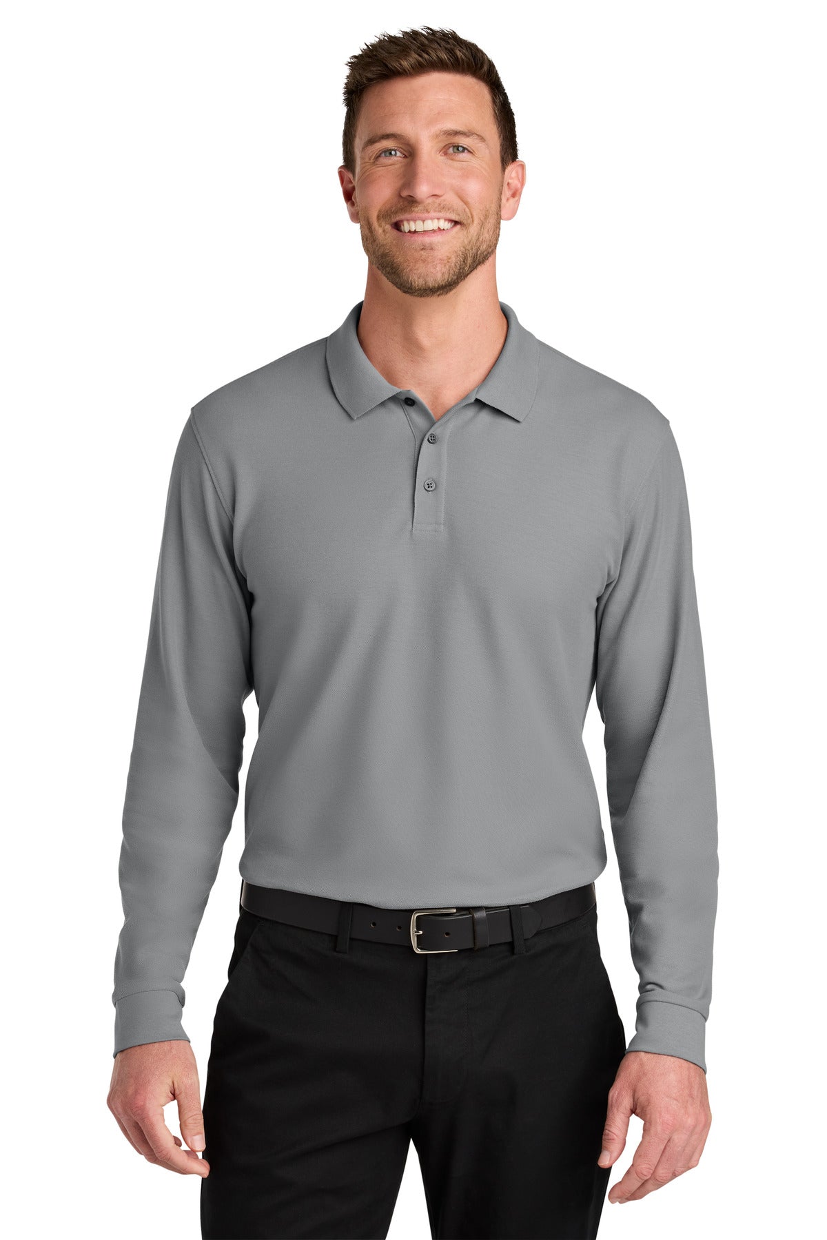 Port Authority K200LS Wearever Signature Pique Long Sleeve Polo Wholesale
