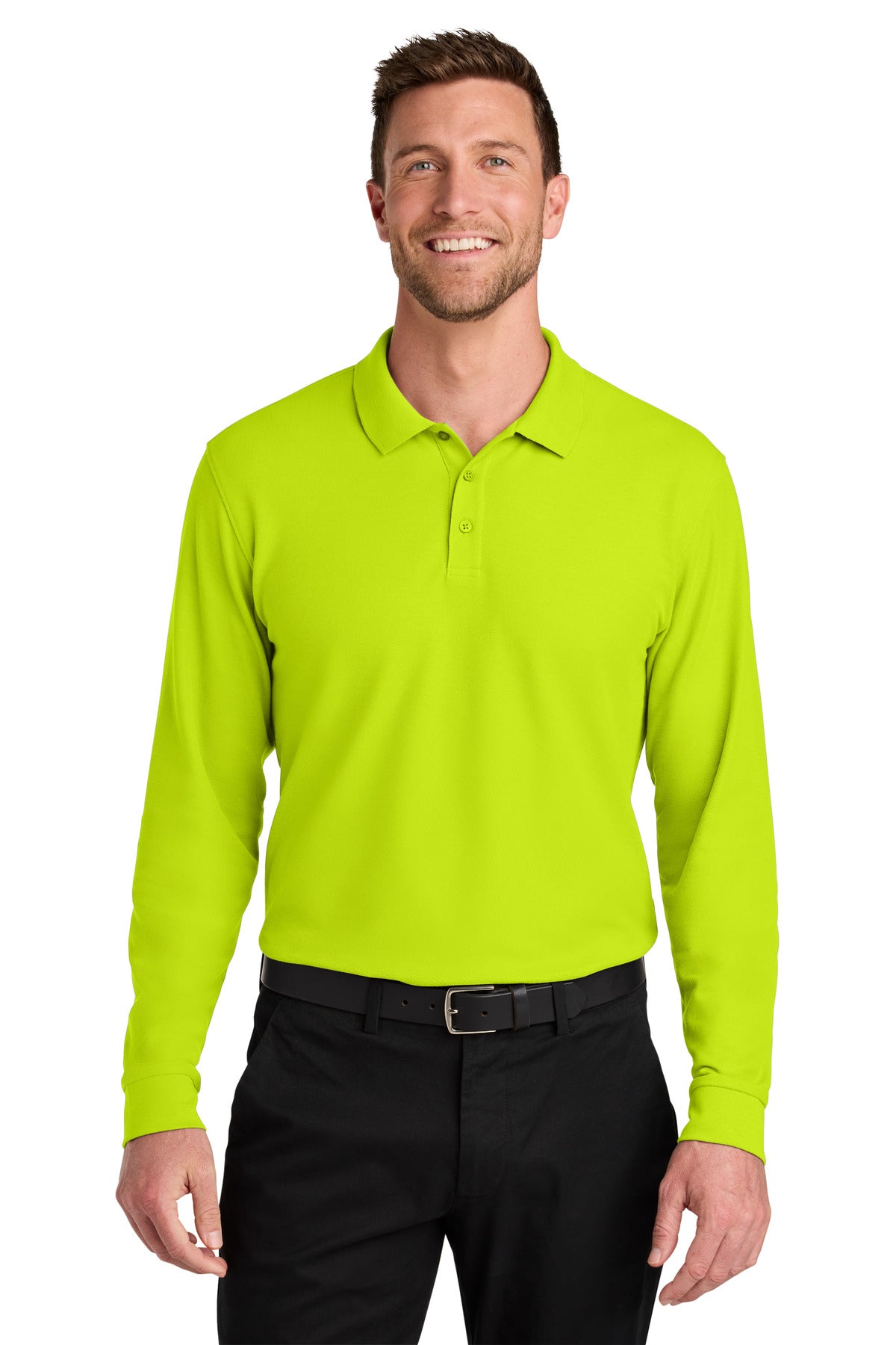 Port Authority K200LS Wearever Signature Pique Long Sleeve Polo Wholesale