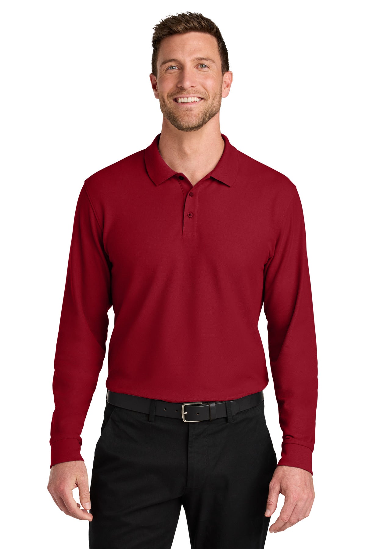 Port Authority ® Wearever Signature Pique Long Sleeve Polo K200LS - Port Authority K200LS