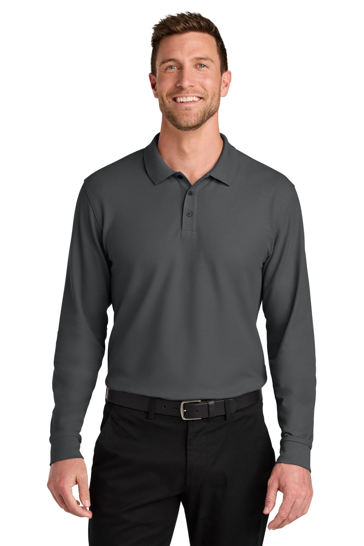 Port Authority ® Wearever Signature Pique Long Sleeve Polo K200LS - Port Authority K200LS